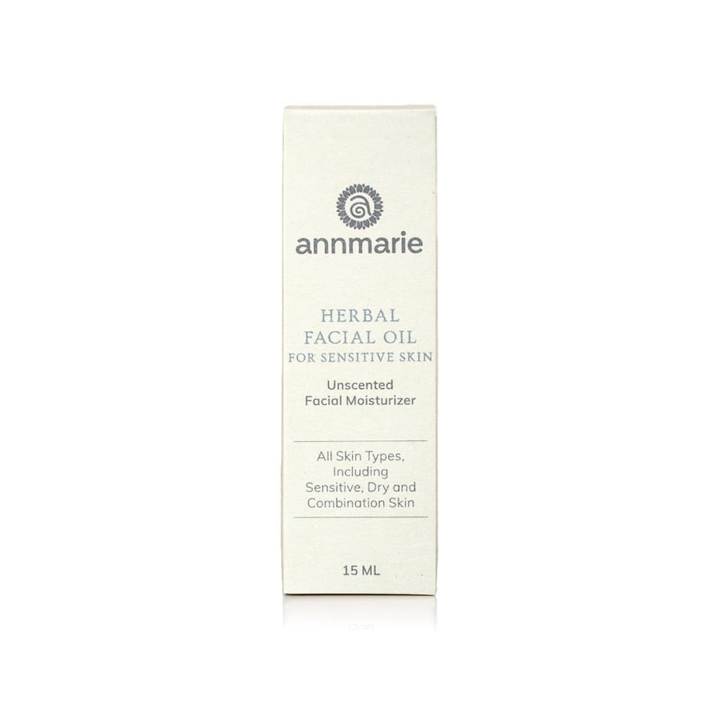 Unscented Herbal Facial Oil for Sensitive Skin - 0.5 Oz