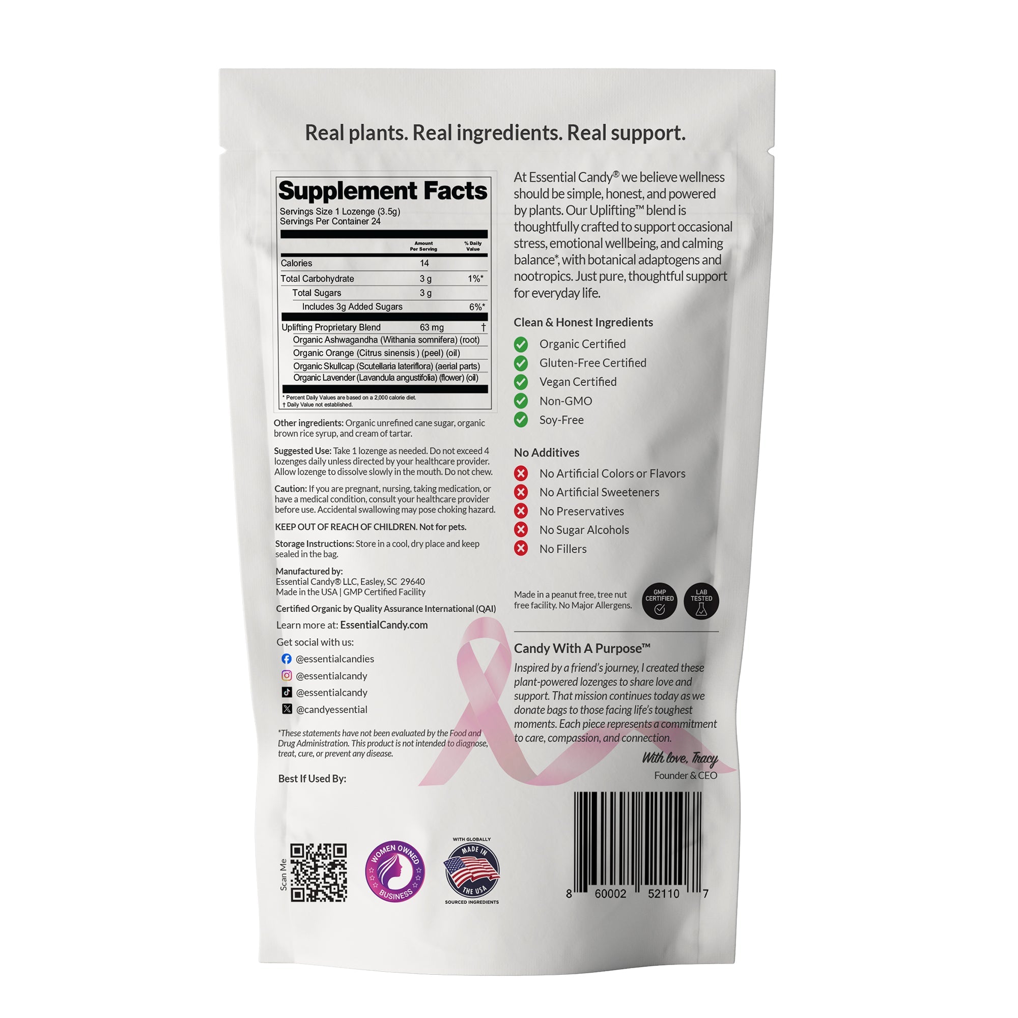 Stress Relief & Mood Boost Botanical Lozenges - 24 Count