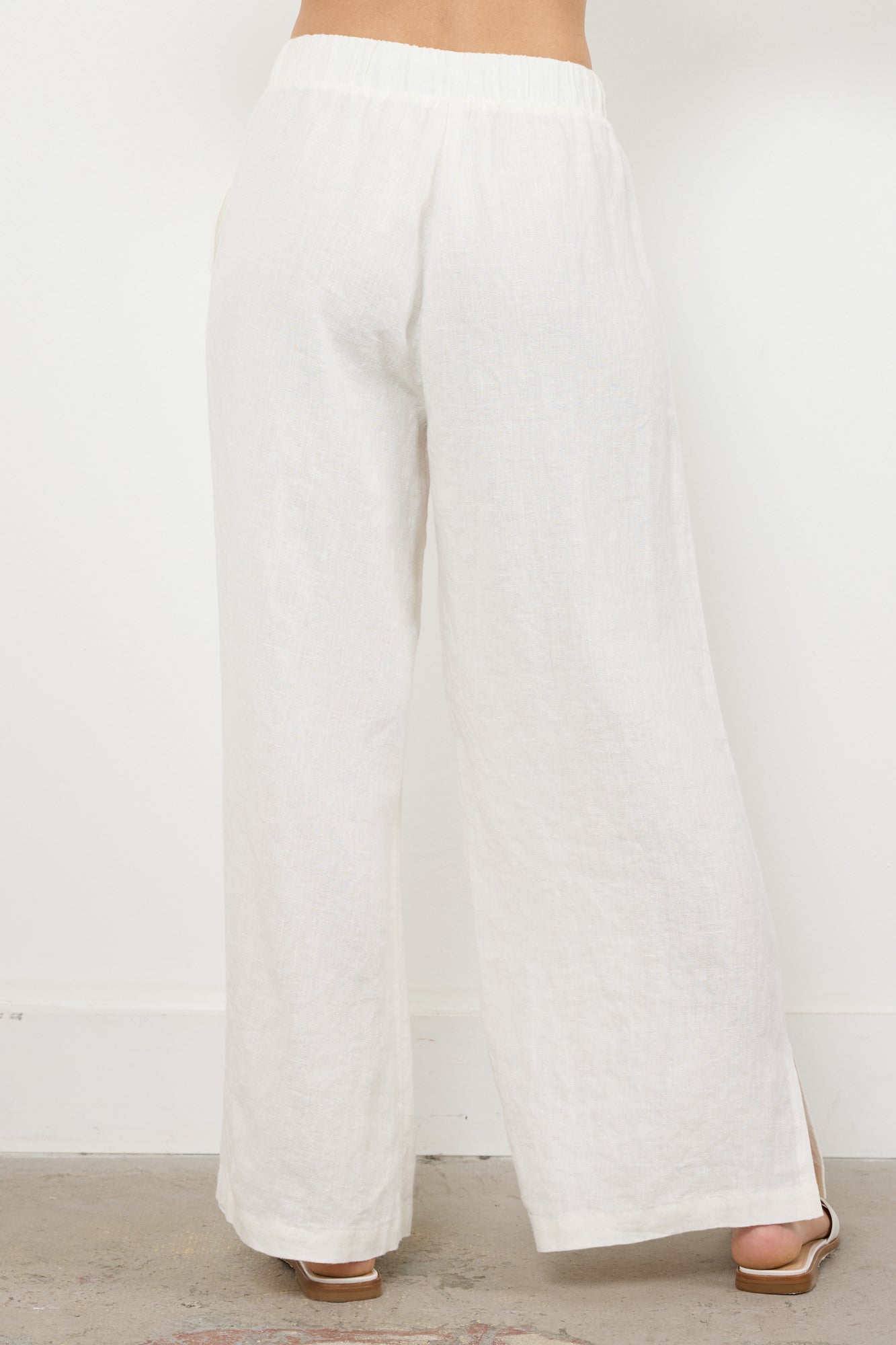 Linen Relaxed Wide Leg Pant - Beachfront