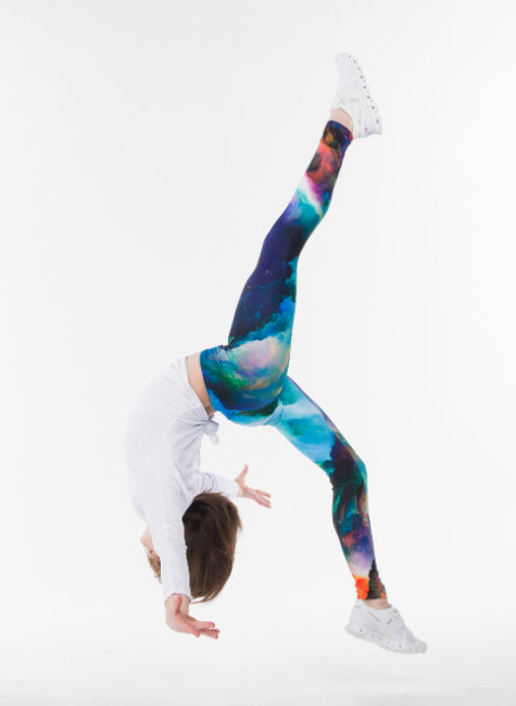 Kids Eco-Friendly Watercolor Yoga Pants