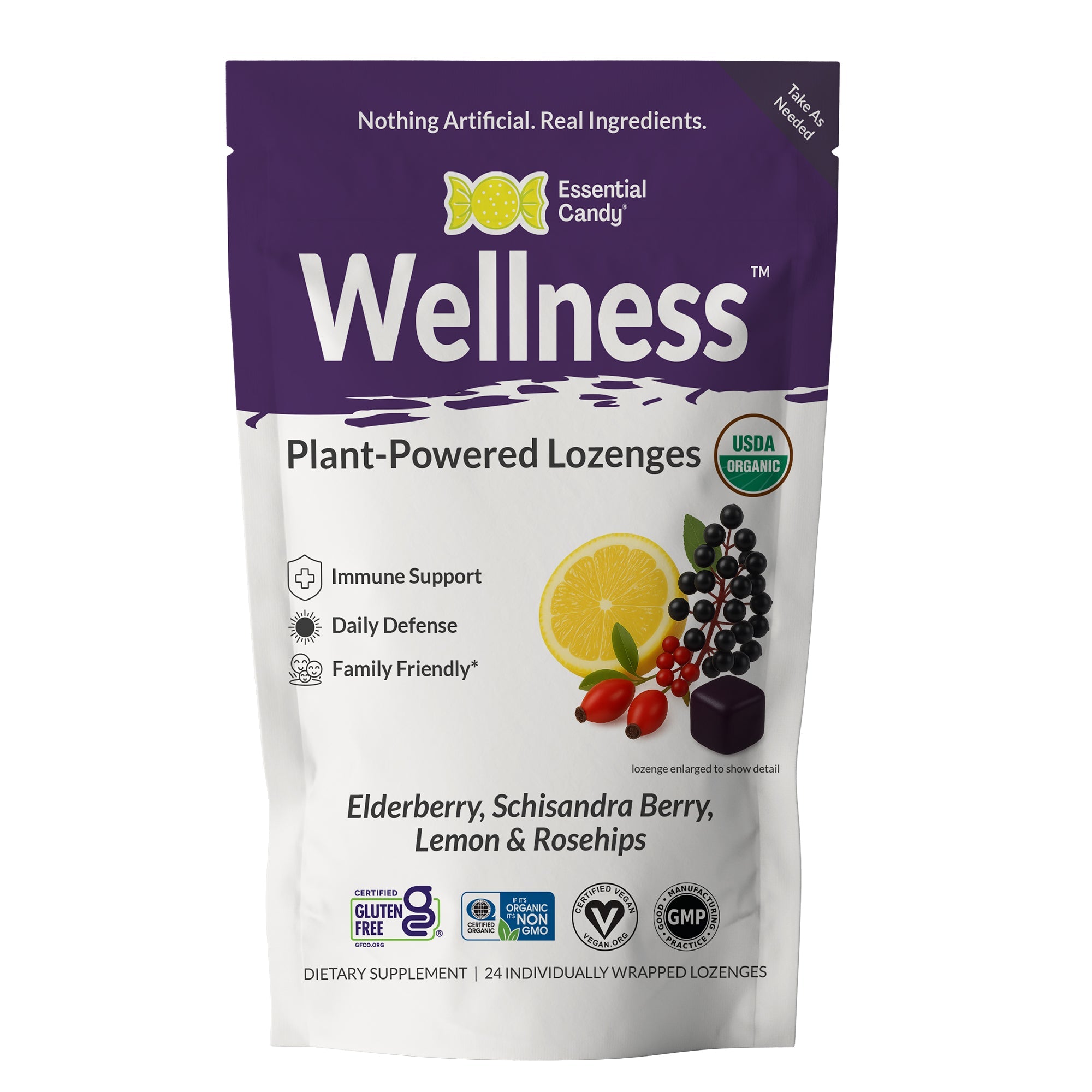 Wellness & Immunity Botanical Lozenges - 24 Count
