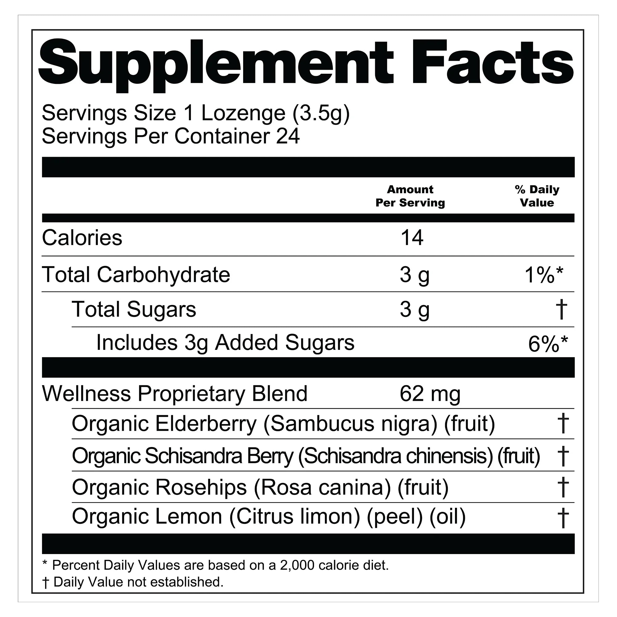 Wellness & Immunity Botanical Lozenges - 24 Count