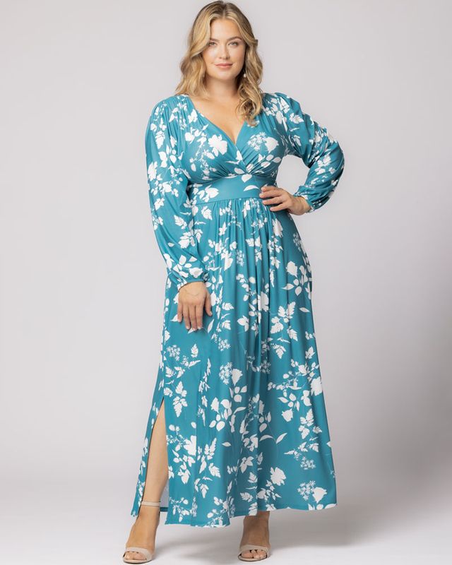 Plus Size Kelsey Long Sleeve Maxi Dress