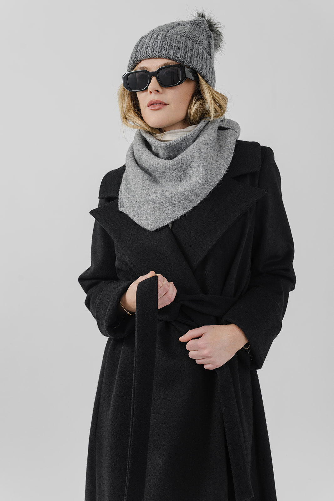 The Dearborn Long Wool Overcoat - Black