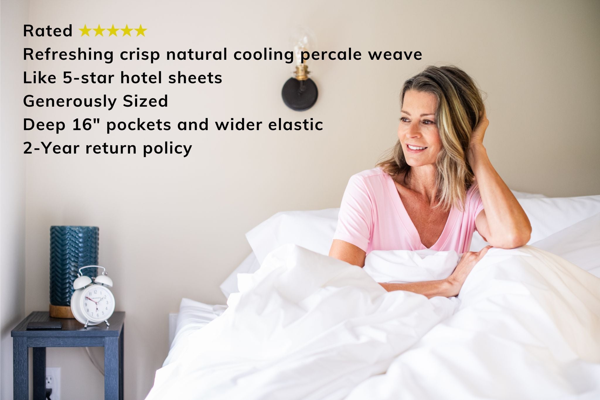 USA Cotton Percale Sheet Set - Crisp & Soft