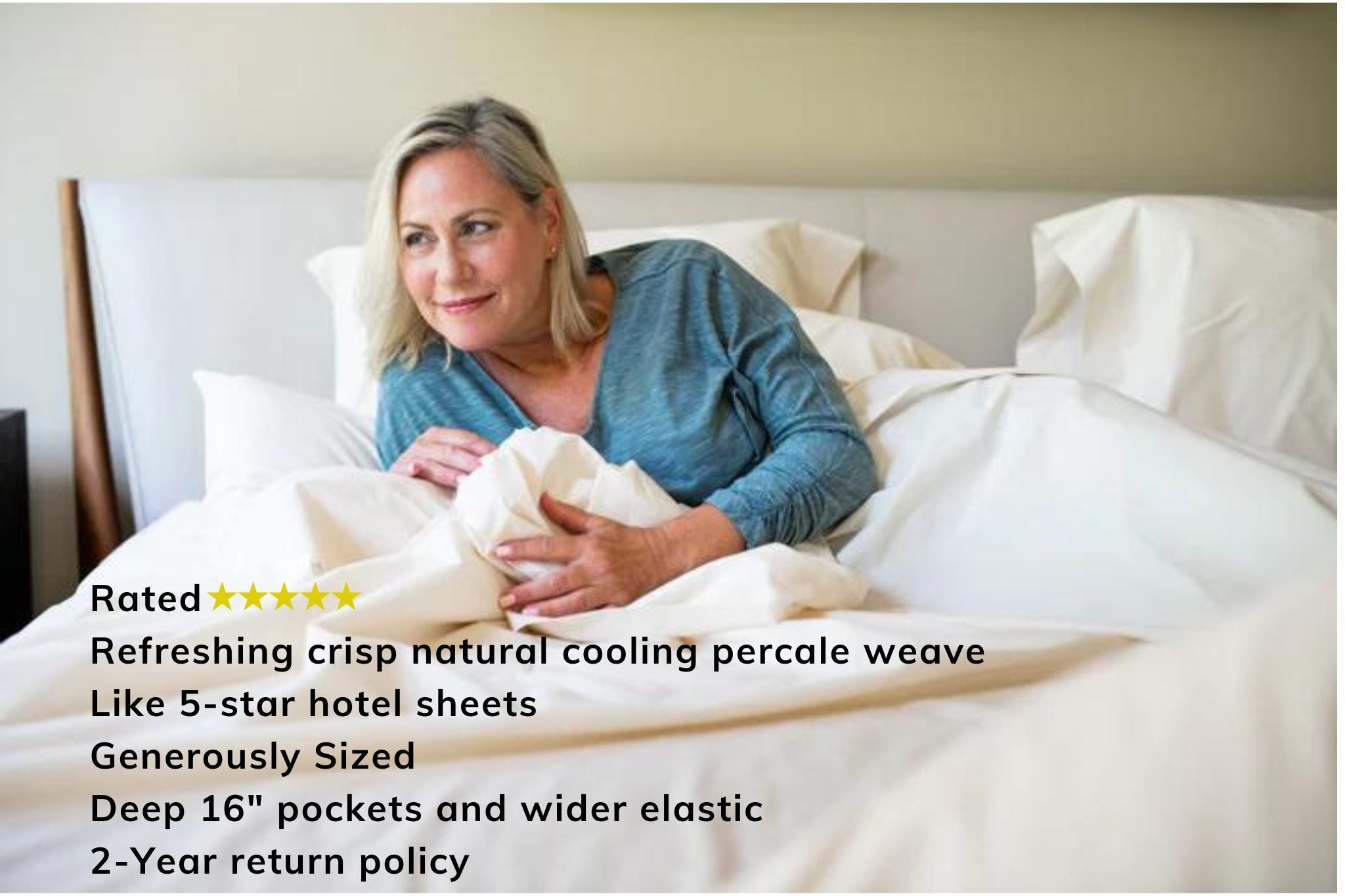 USA Cotton Percale Sheet Set - Crisp & Soft