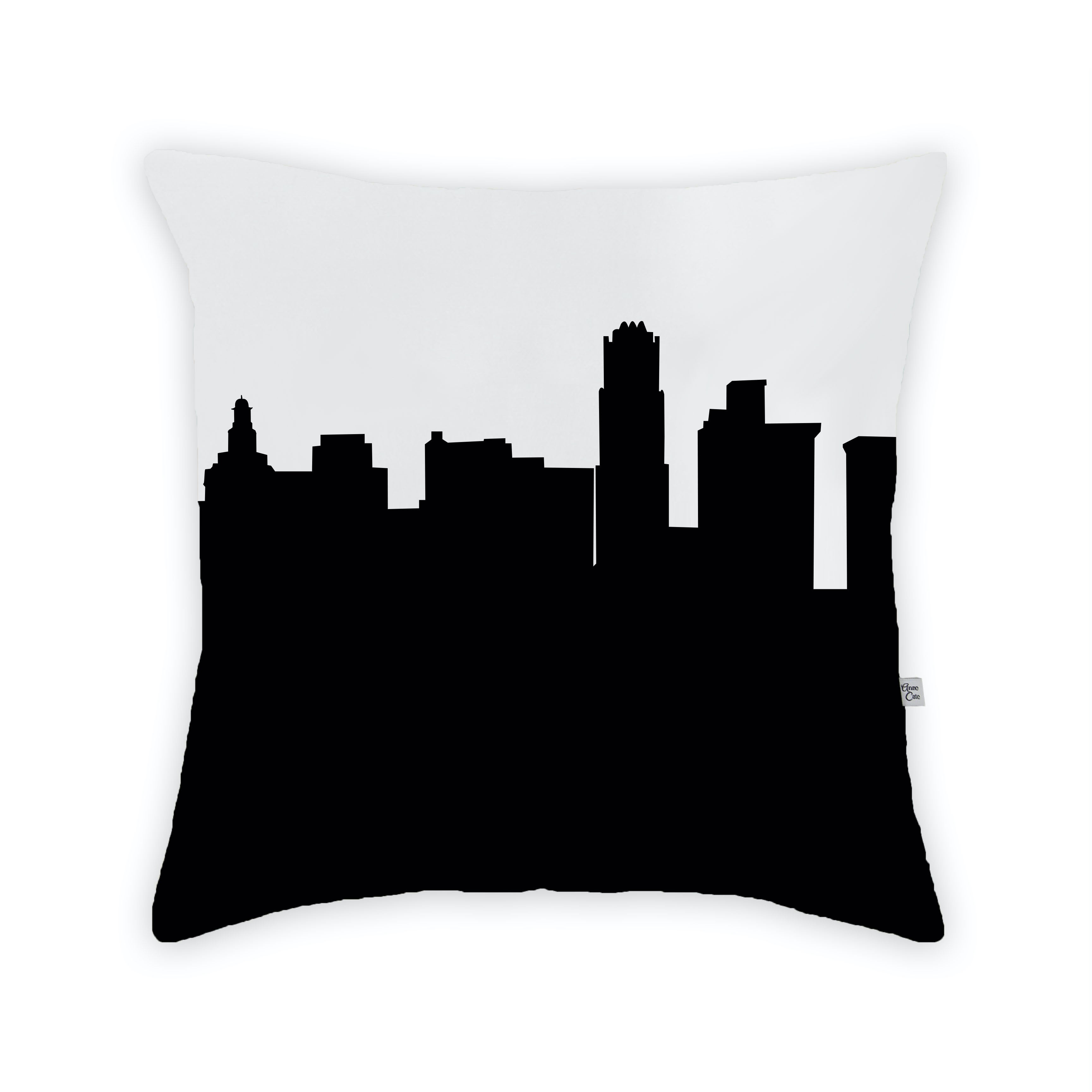 Skyline City Charm 16" by 16" Throw Pillow - Choose Your City