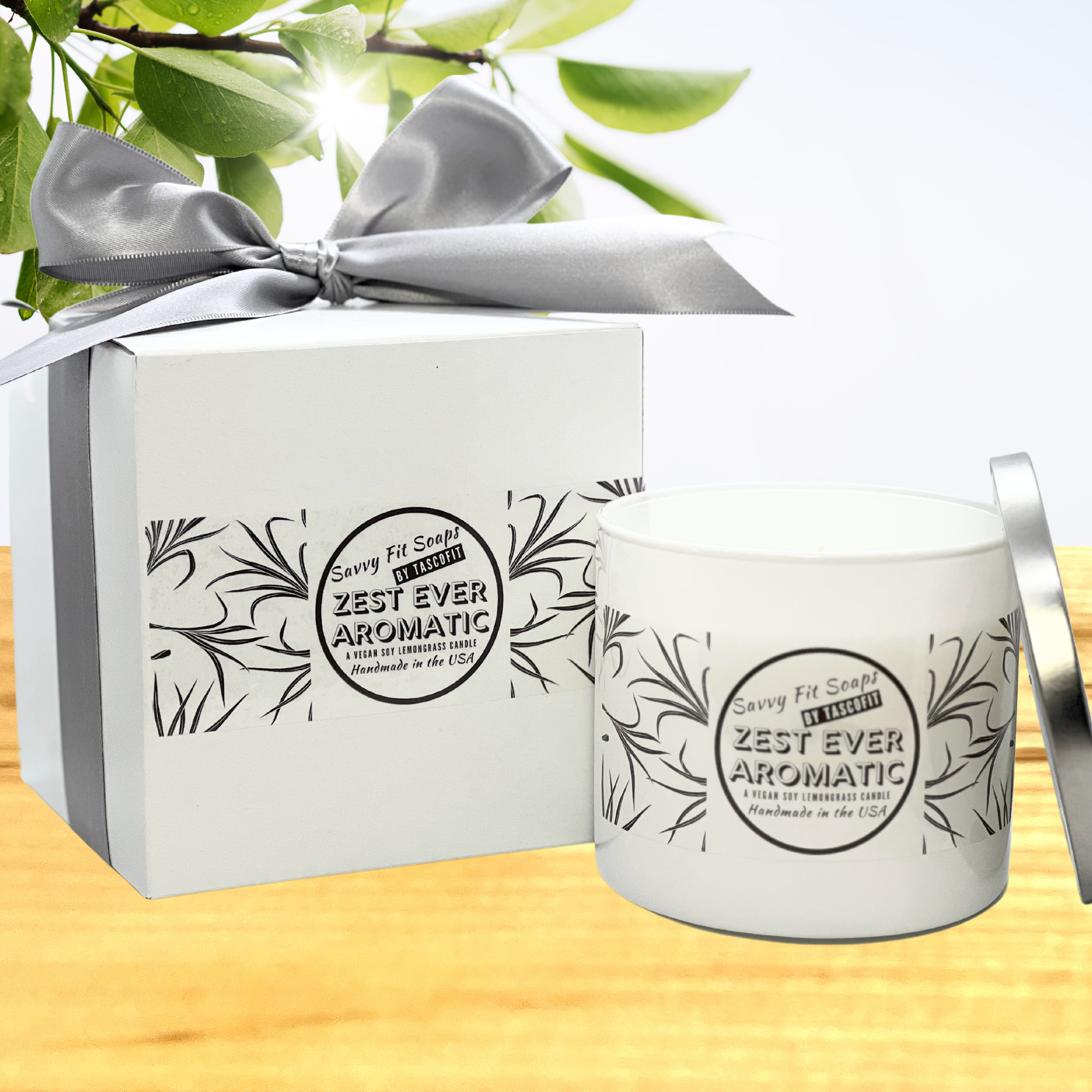 Zest Ever Aromatic Handcrafted Soy Lemon Candle - 18 Oz