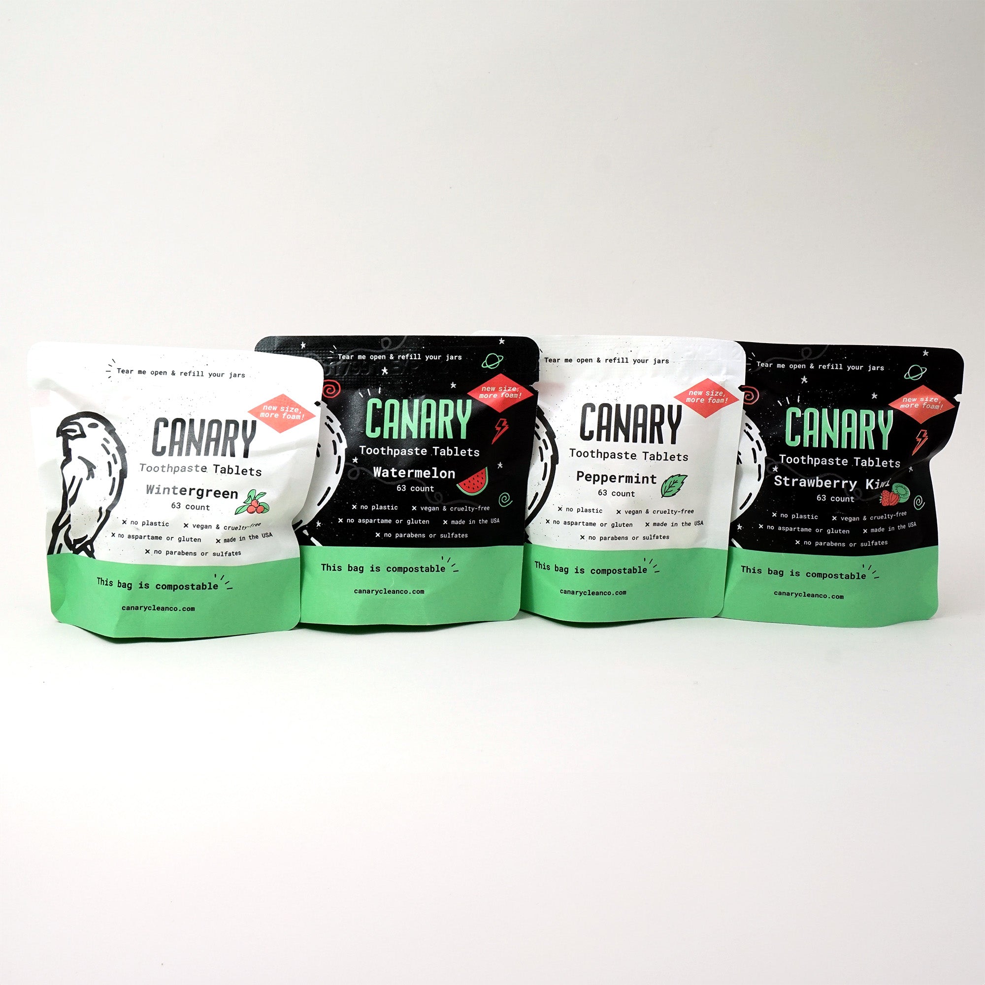 Eco-Friendly Toothpaste Tablets - 4 Pack Sample Set