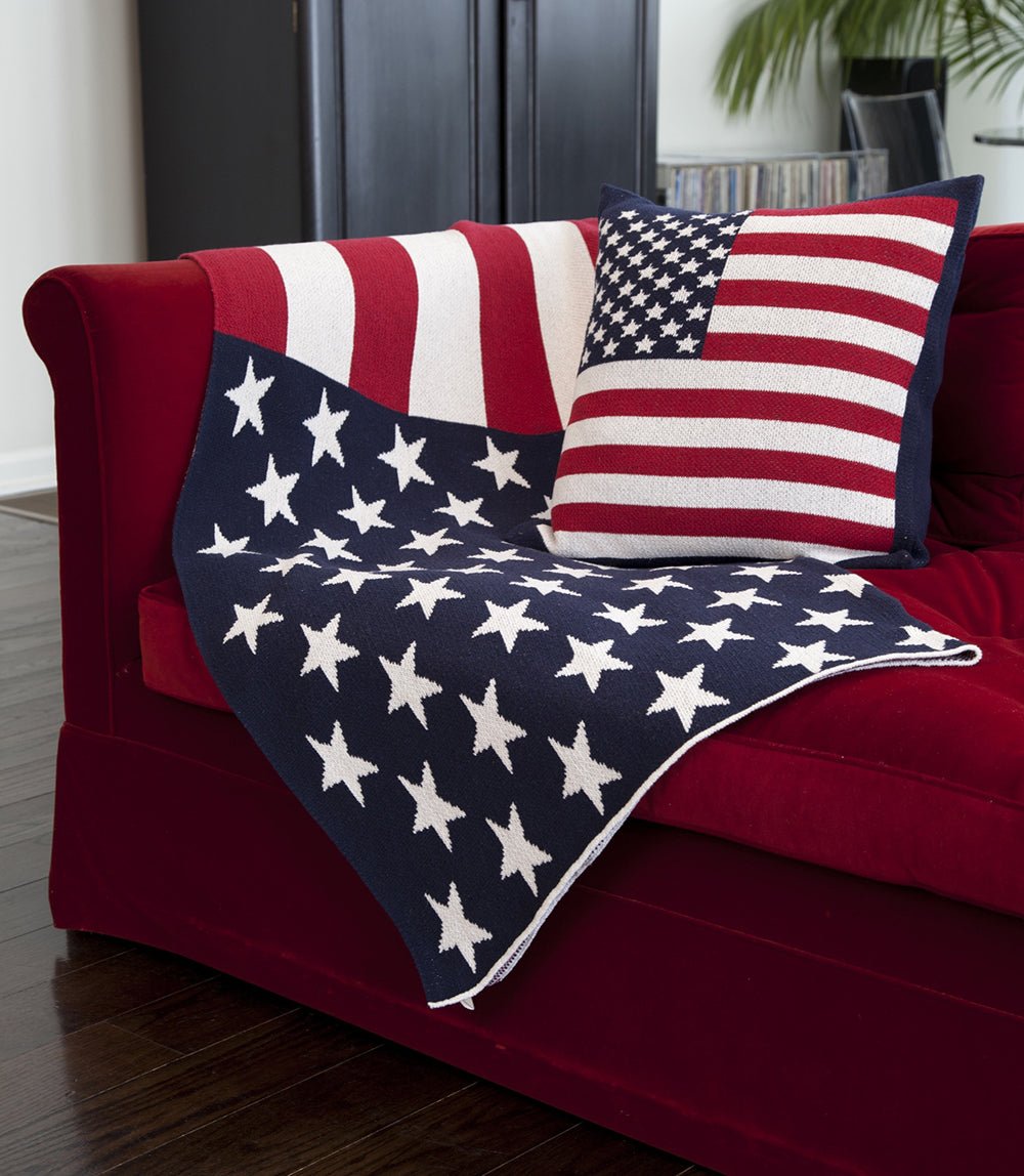 Eco-Friendly American Flag Pillow - 20" x 20"