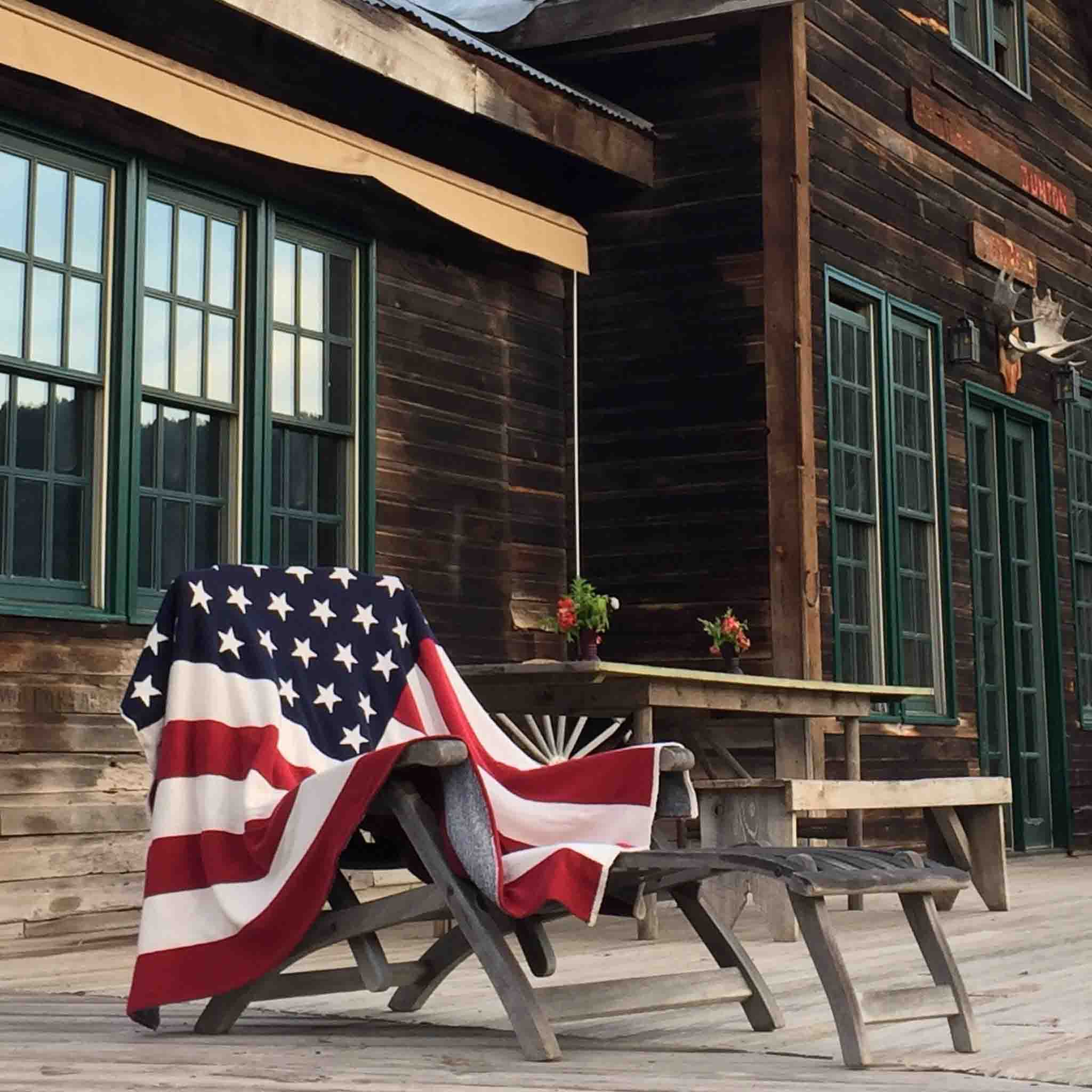 Eco-Friendly American Flag Throw Blanket - 60" x 50"
