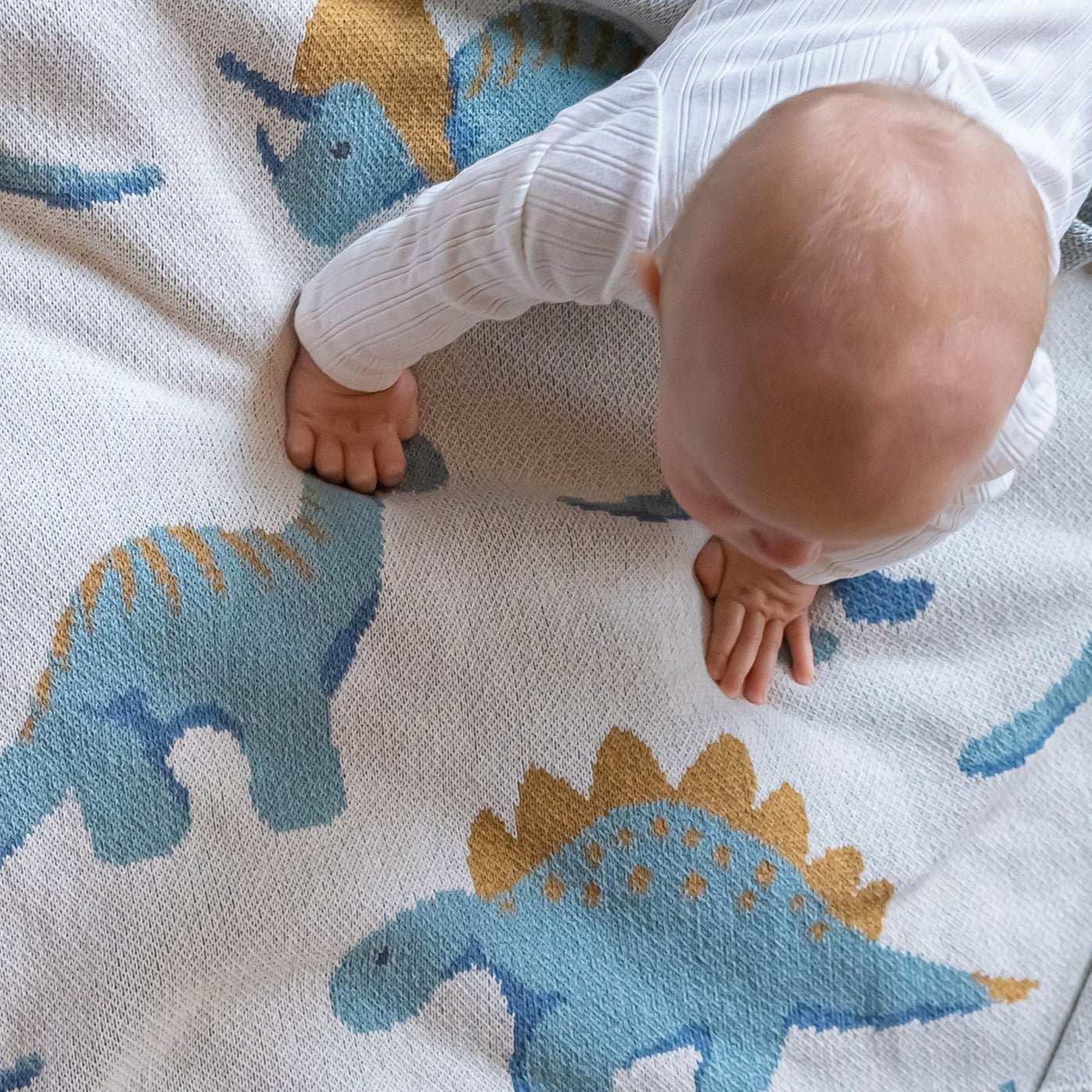 Eco-Friendly Baby Dinosaur Blanket - 40" x 30"