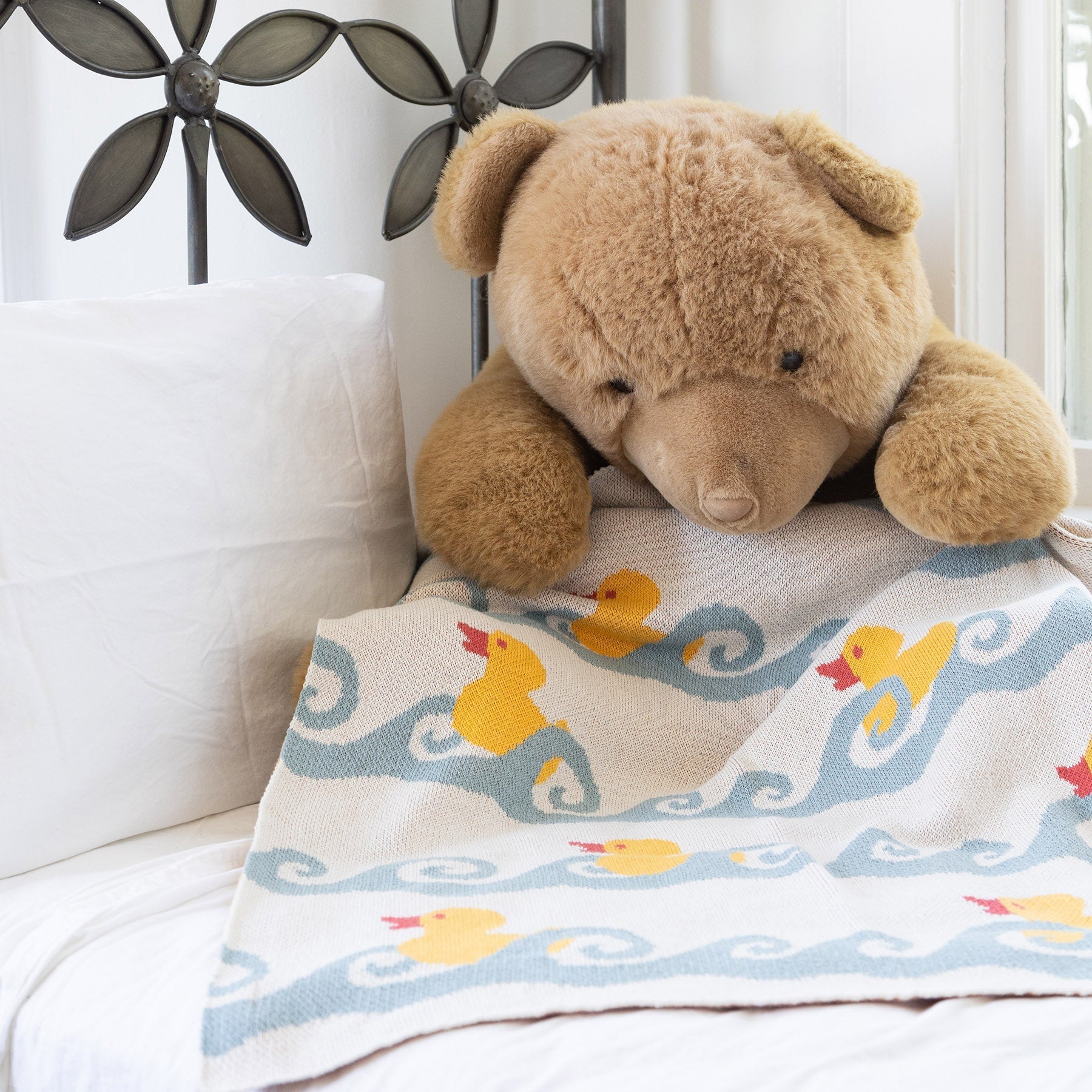 Eco-Friendly Baby Ducky Throw Blanket - 40" x 30"