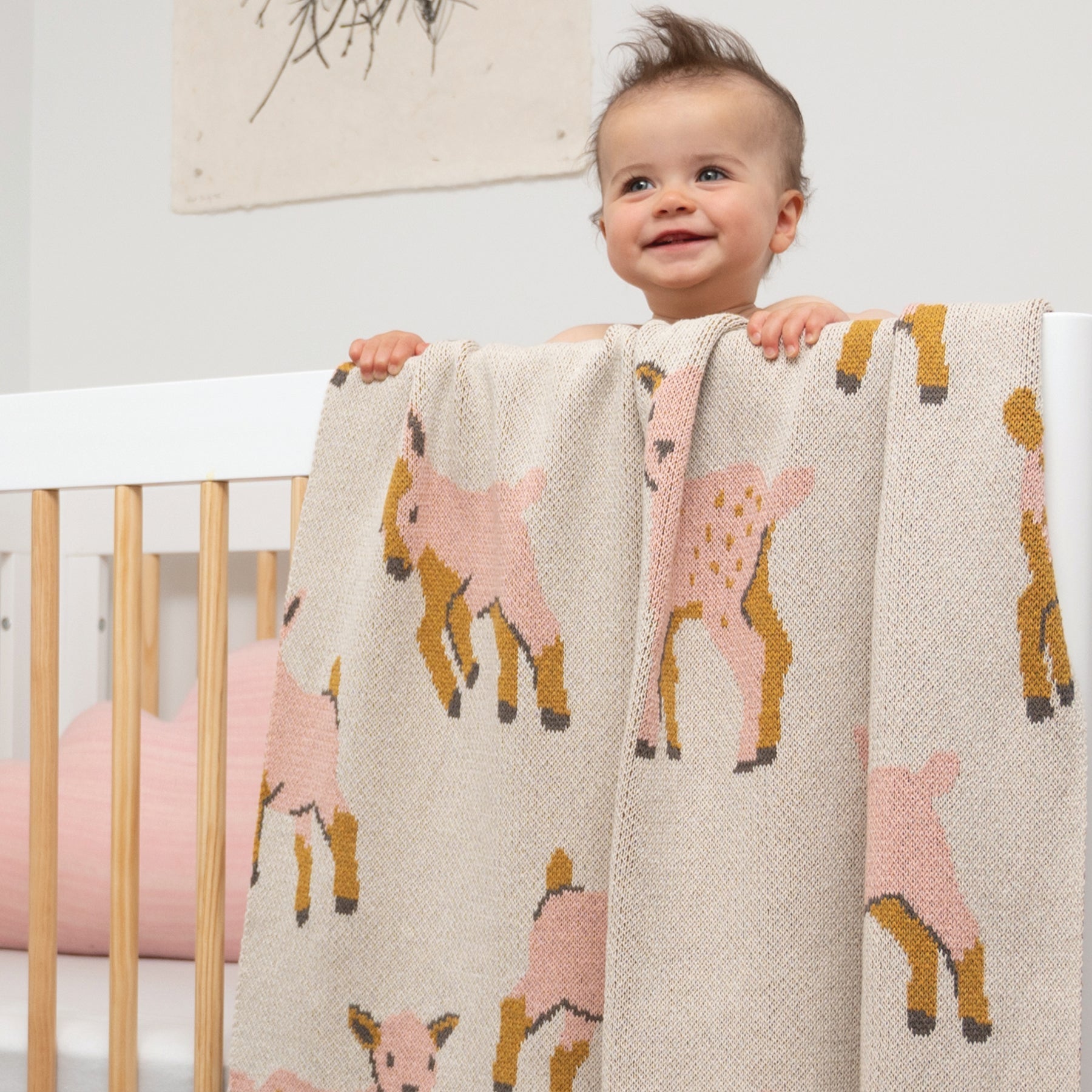 Eco-Friendly Baby Goat Throw Blanket - 40" x 30"