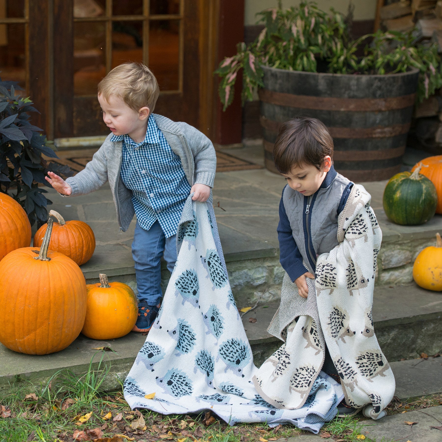 Eco-Friendly Baby Hedgehog Throw Blanket - 40" x 30"