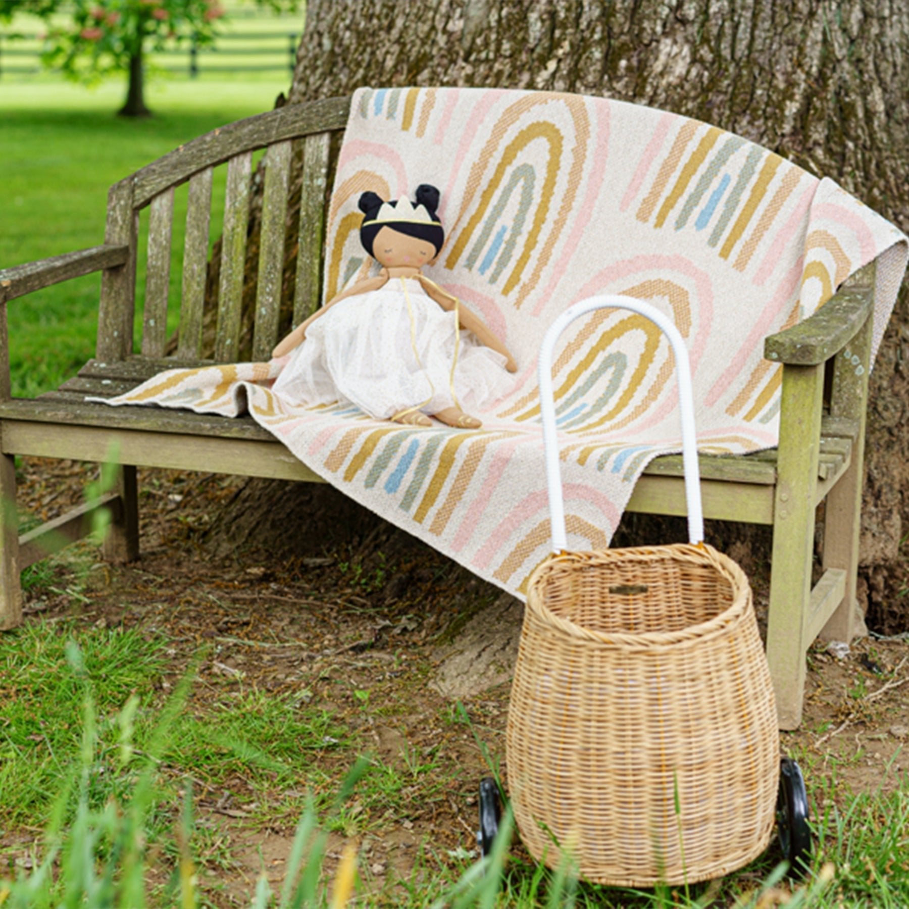 Eco-Friendly Baby Rainbow Blanket - 40" x 30"
