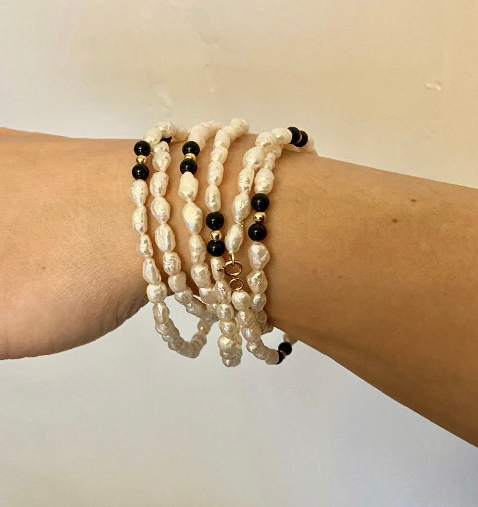 Endless Pearls Necklace & Bracelet Set