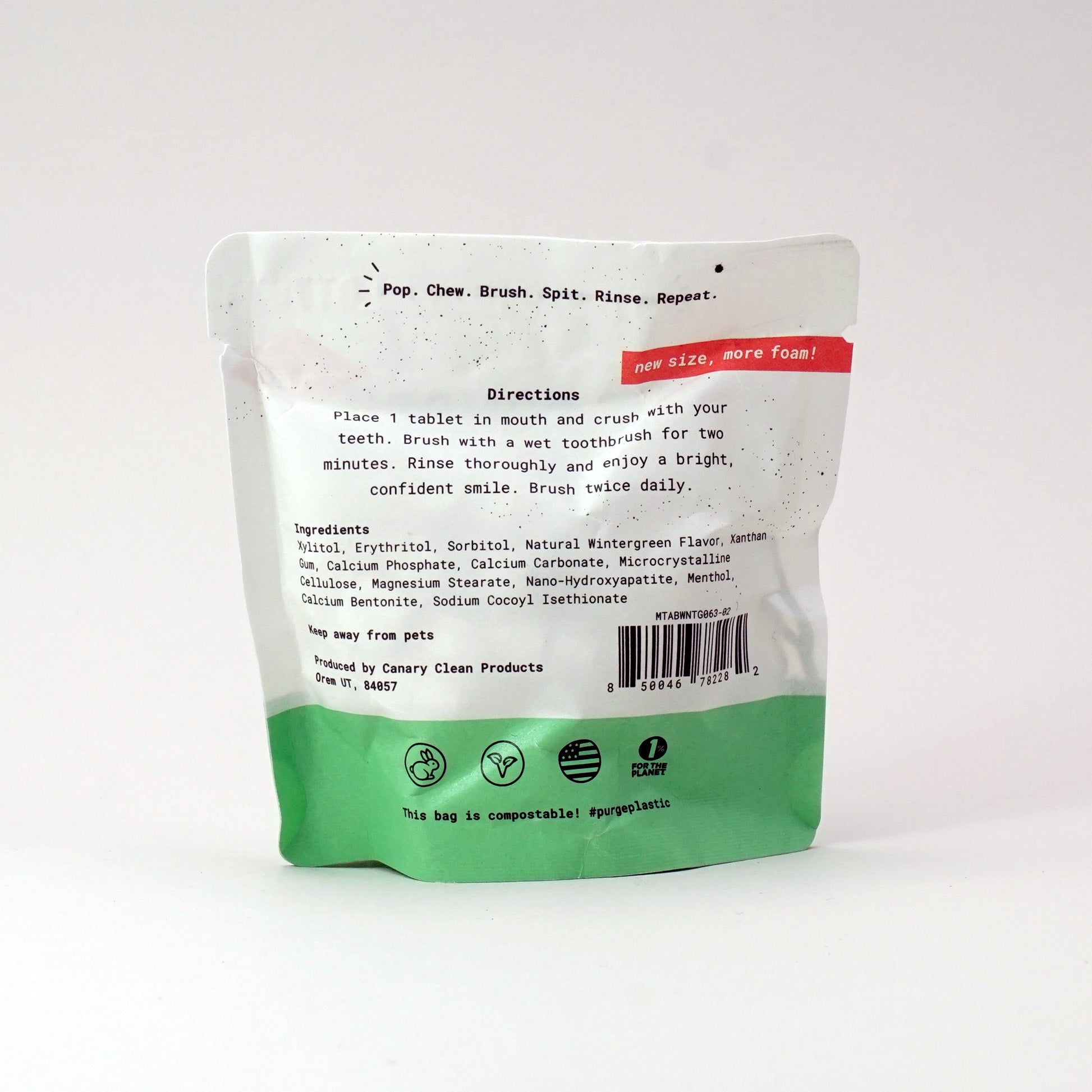 Eco-Friendly Toothpaste Tablets - Wintergreen