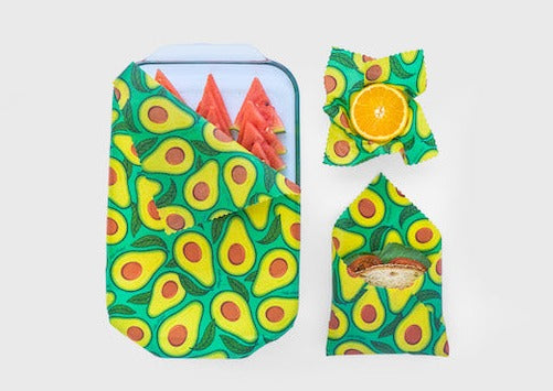Eco-Friendly Beeswax Food Wrap - Avocado Print