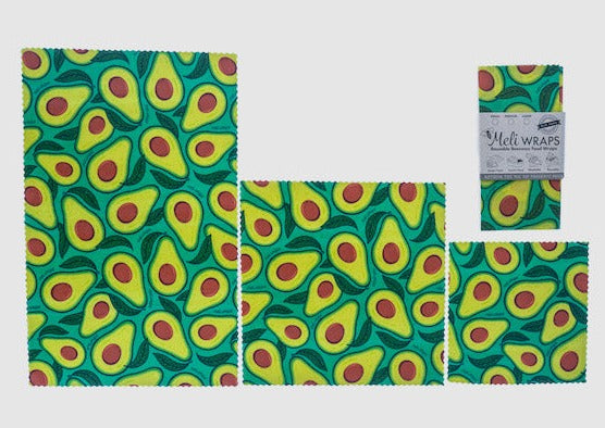 Eco-Friendly Beeswax Food Wrap - Avocado Print