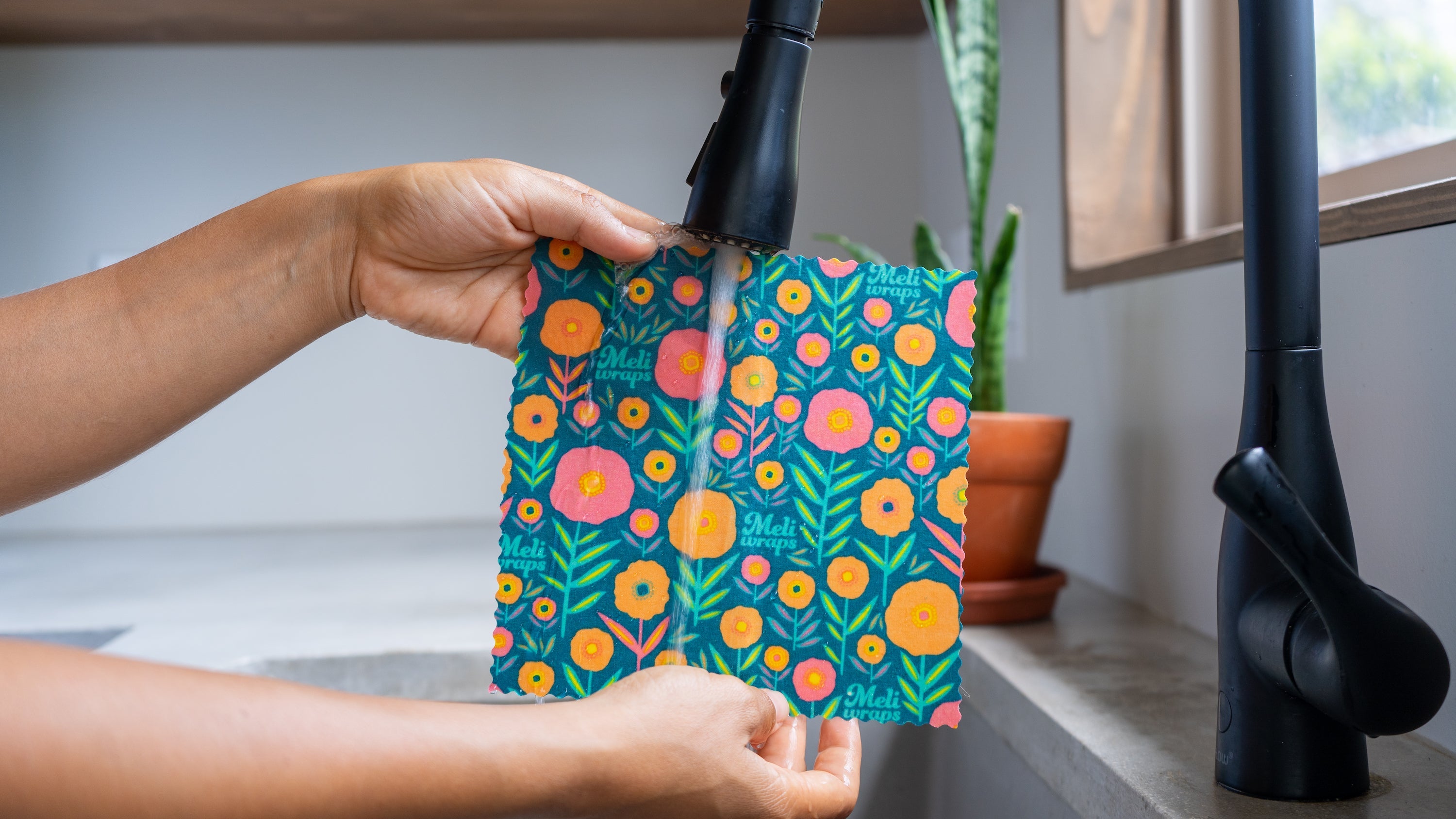 Eco-Friendly Beeswax Food Wrap - Fall Bloom Print