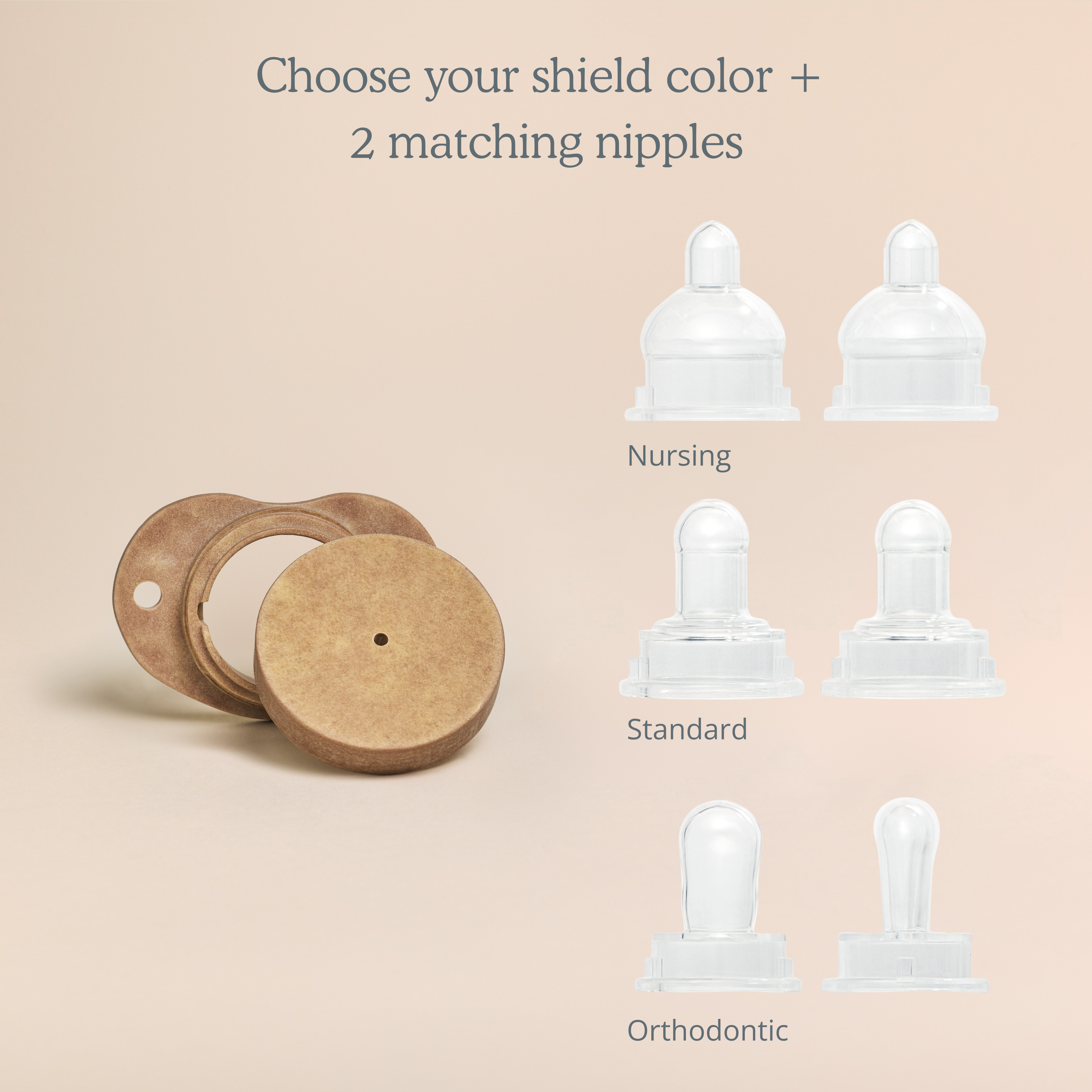 Plastic-Free Multiple Shape Pacifier Kit - Nipples & Shield