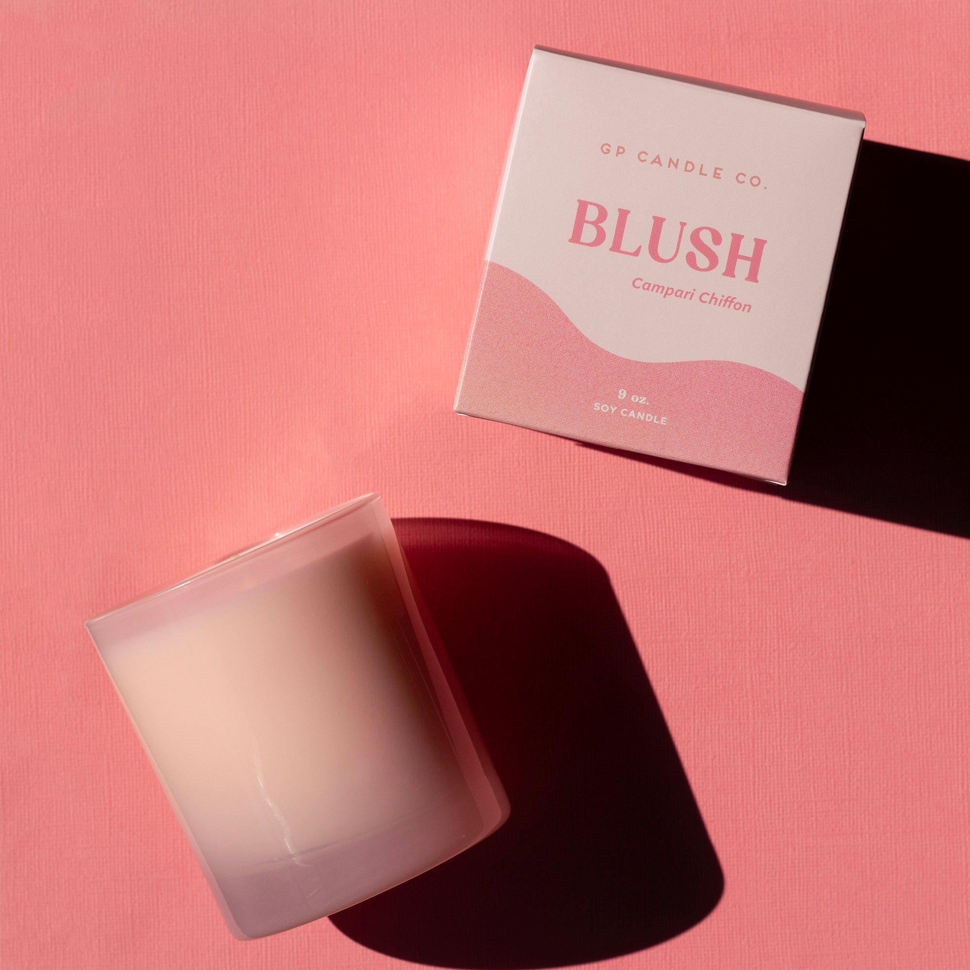 Blush 9 oz. Hue Candle - Campari Chiffon