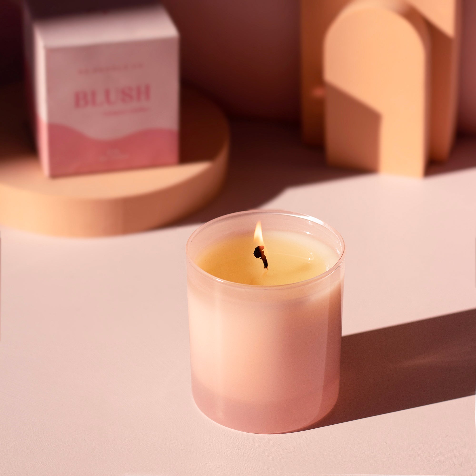 Blush 9 oz. Hue Candle - Campari Chiffon