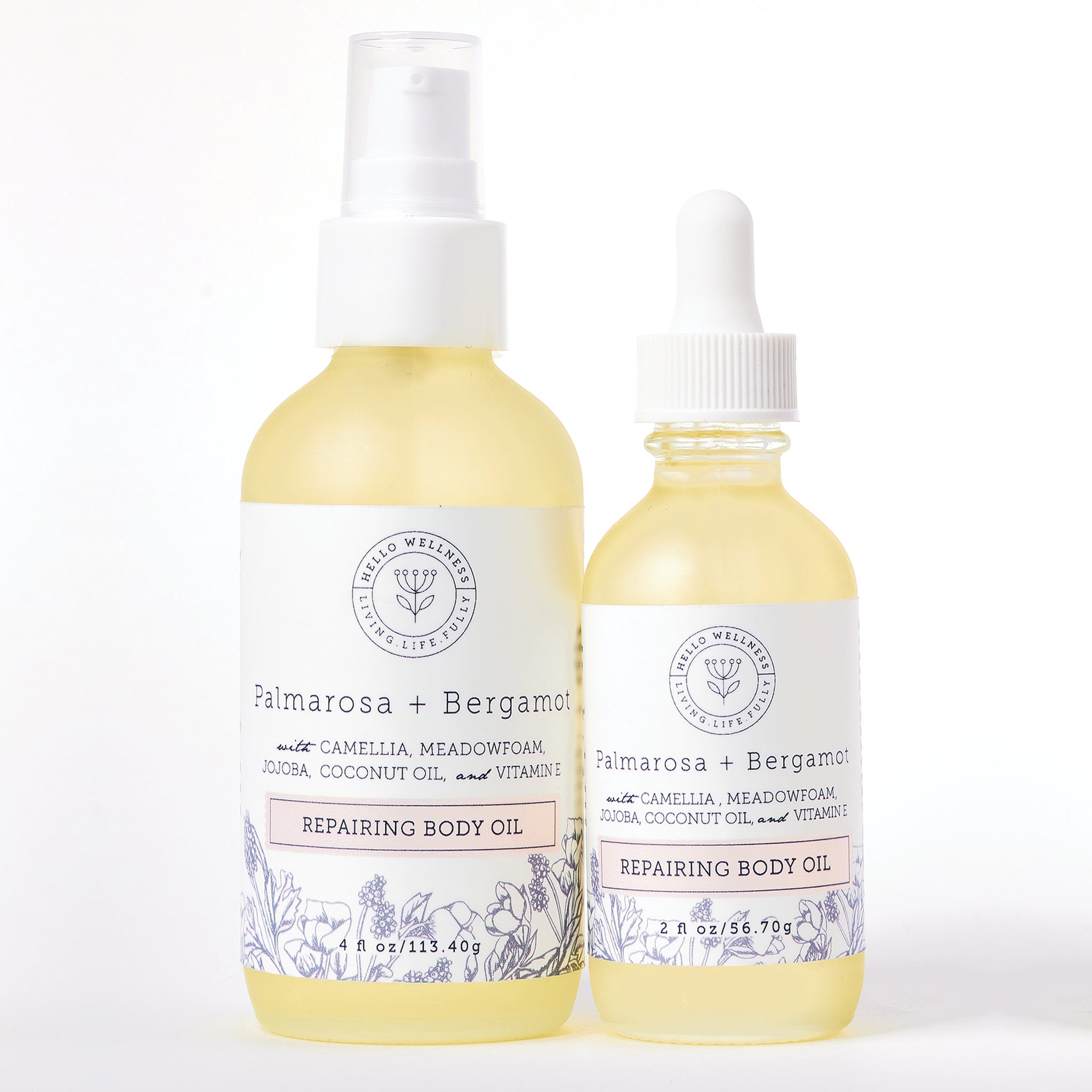 Nourishing Palmarosa + Bergamot Body Oil - 4 Oz