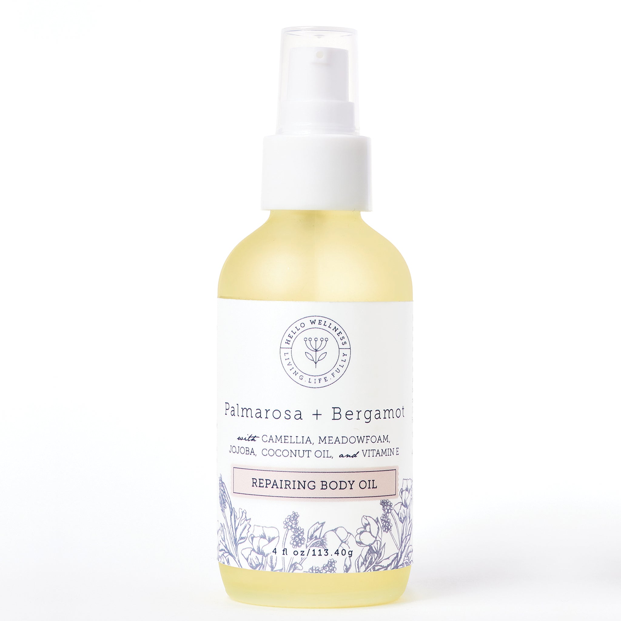 Nourishing Palmarosa + Bergamot Body Oil - 4 Oz