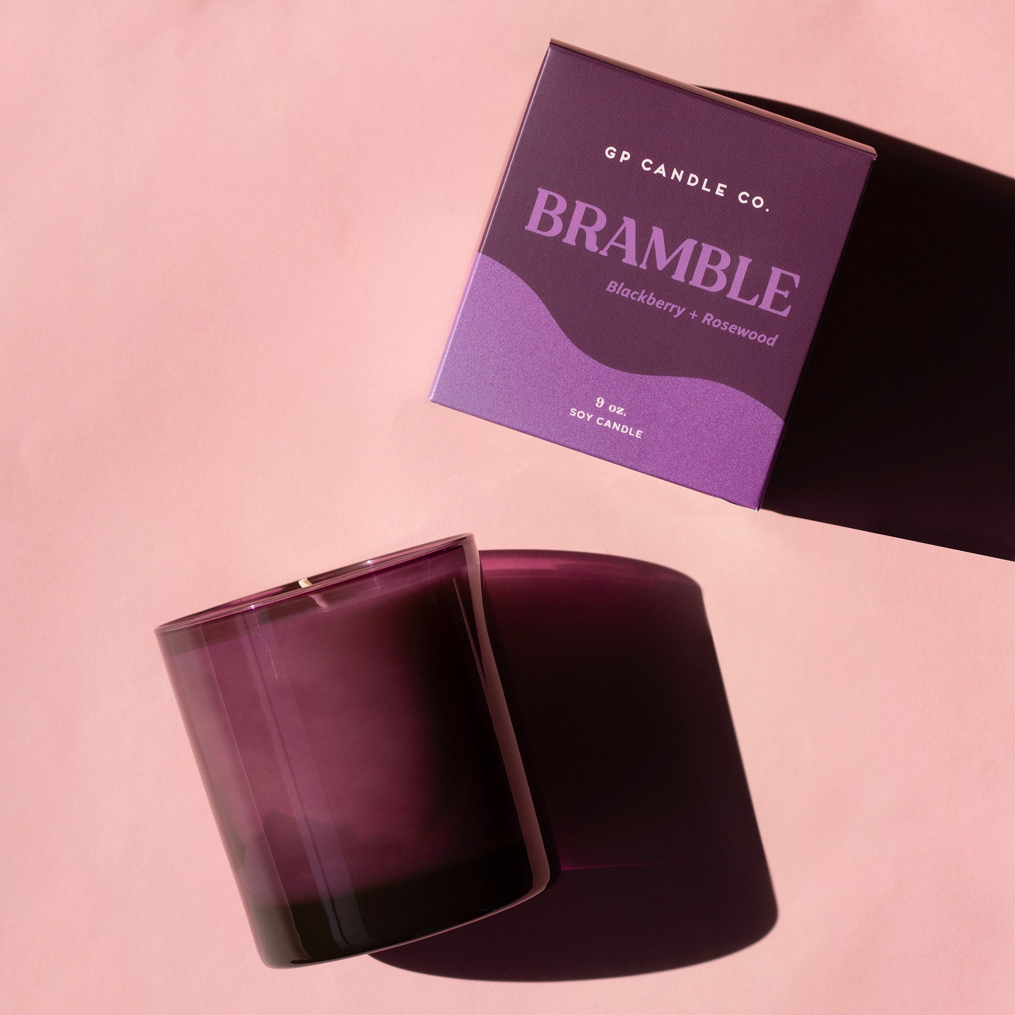 Bramble 9 oz. Hue Soy Candle - Blackberry & Rosewood