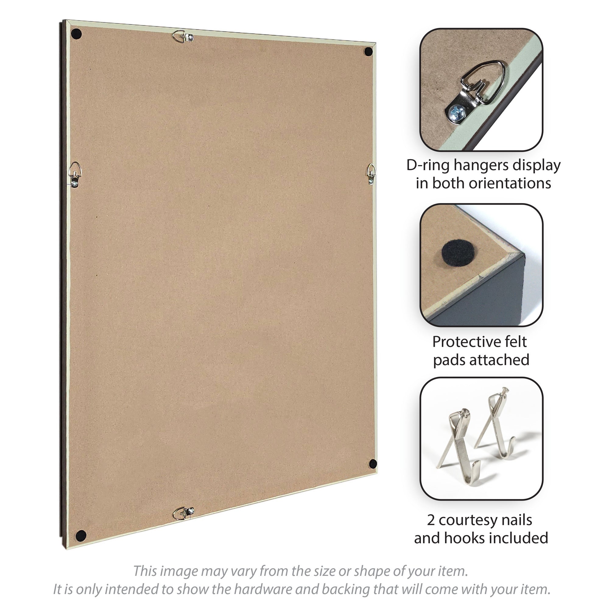 Framed Fabric Pinboard Wavy Neutral Linen and Green Wall Organization