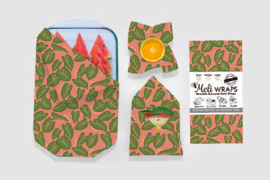 Eco-Friendly Beeswax Food Wrap - Kalo Print