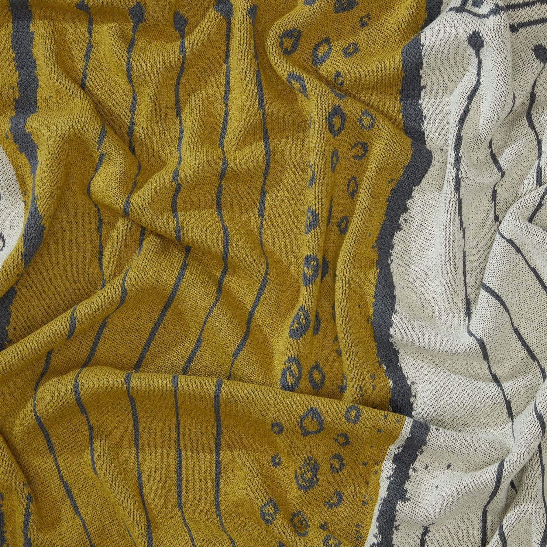 Cotton Sustainable Knit Striped Throw Blanket - Cosmos by Susy Pilgrim Waters