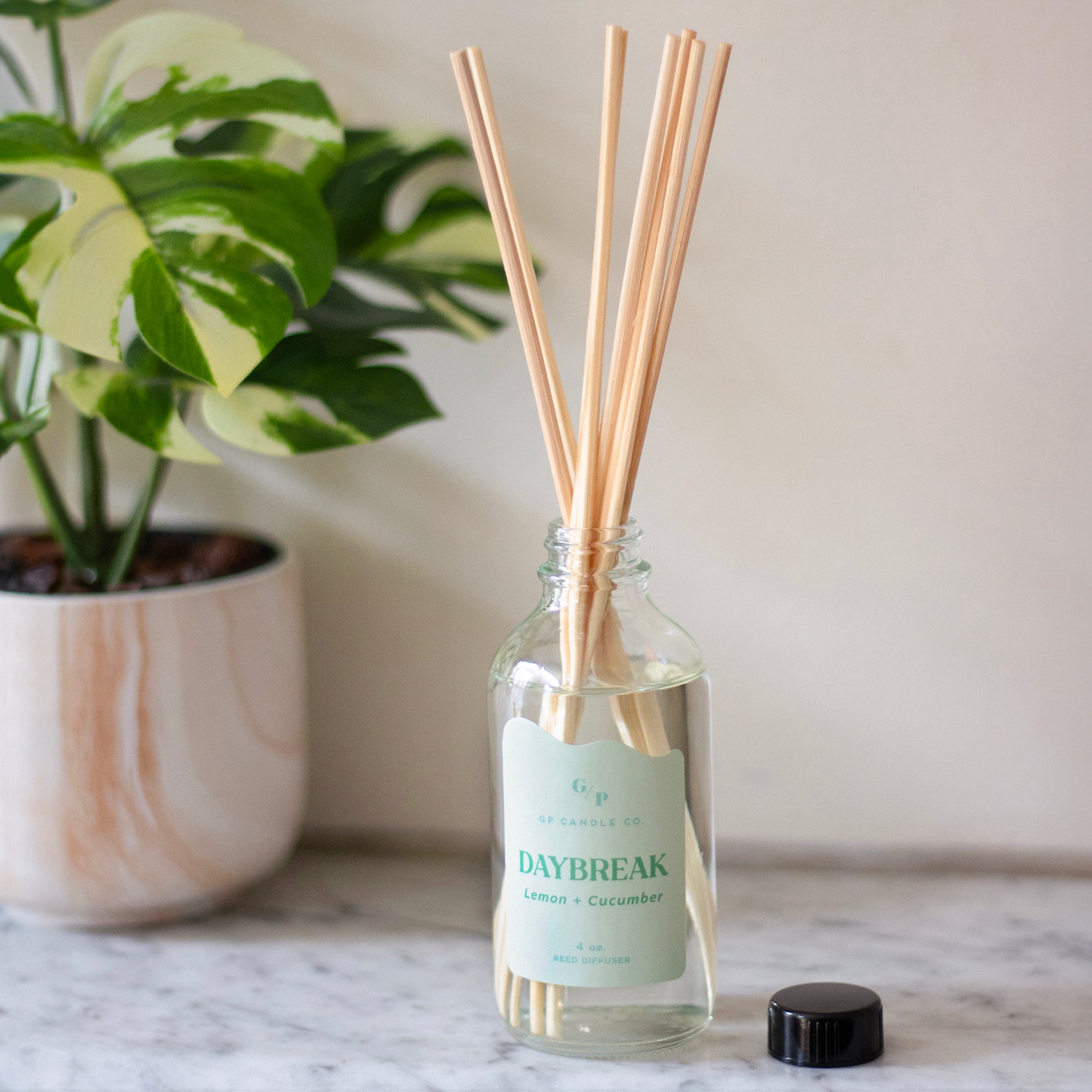 Daybreak 4 oz. Hue Reed Diffuser - Lemon & Cucumber