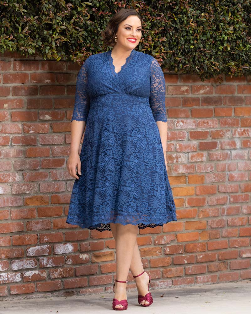 Plus Size Mademoiselle Lace Cocktail Dress