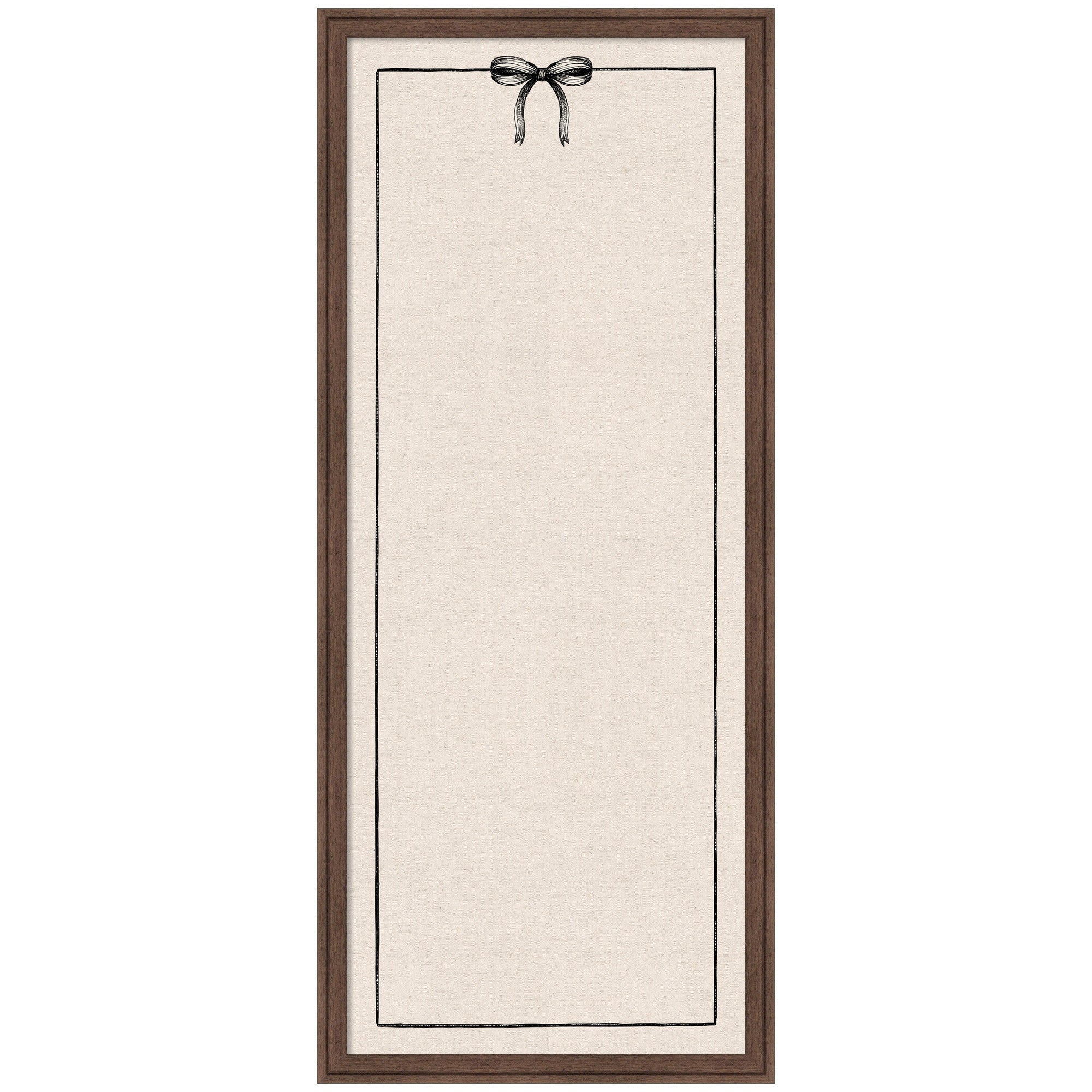 Framed Fabric Pinboard Linen Coquette Black Bow Frame Wall Organization