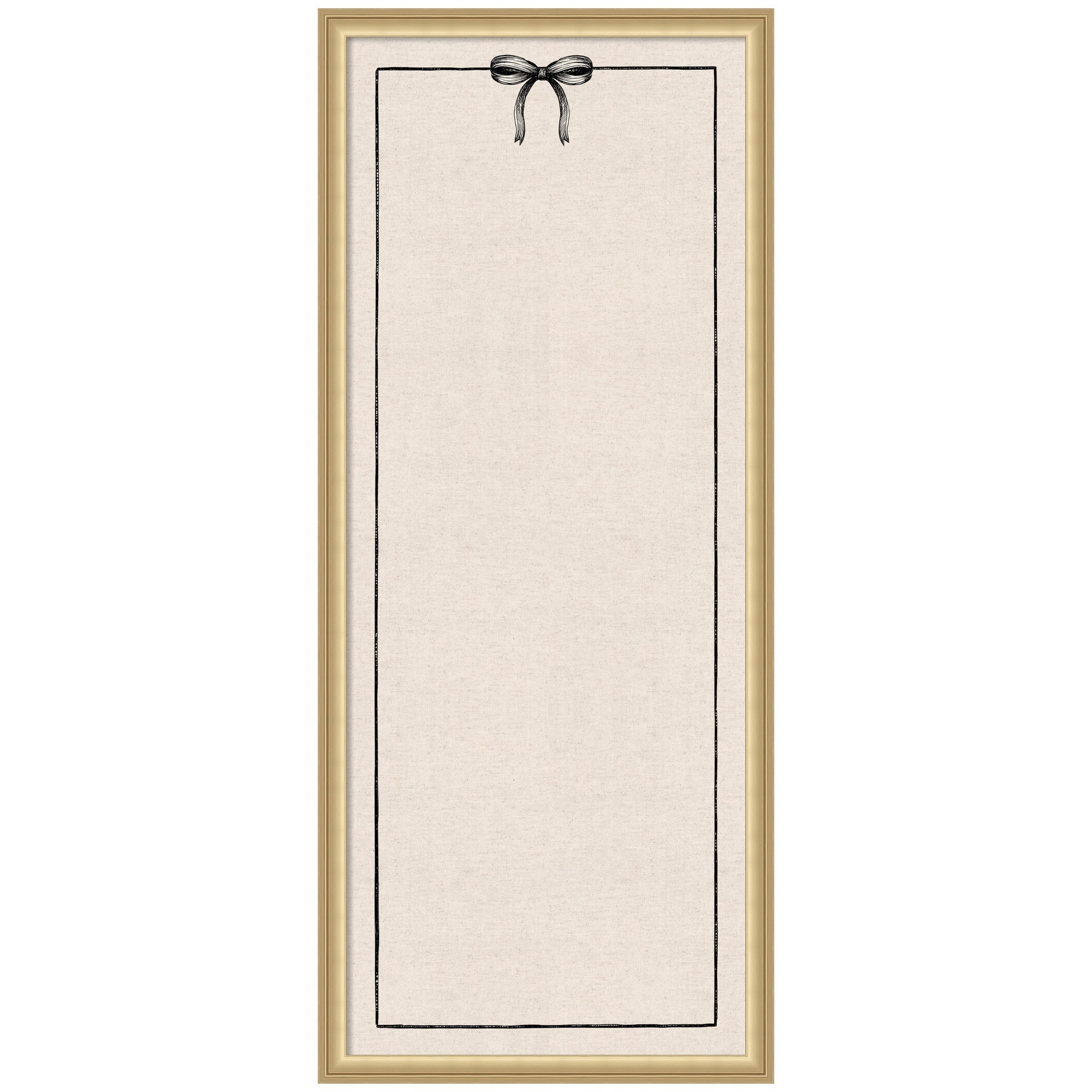 Framed Fabric Pinboard Linen Coquette Black Bow Frame Wall Organization