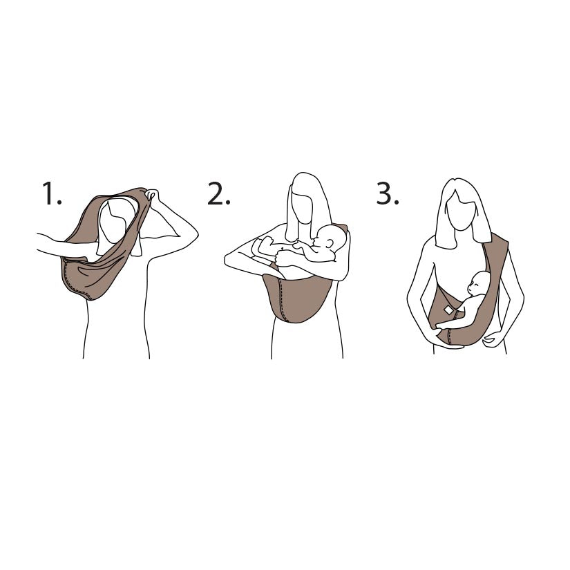 Organic Cotton Baby Carrier Sling - Natural