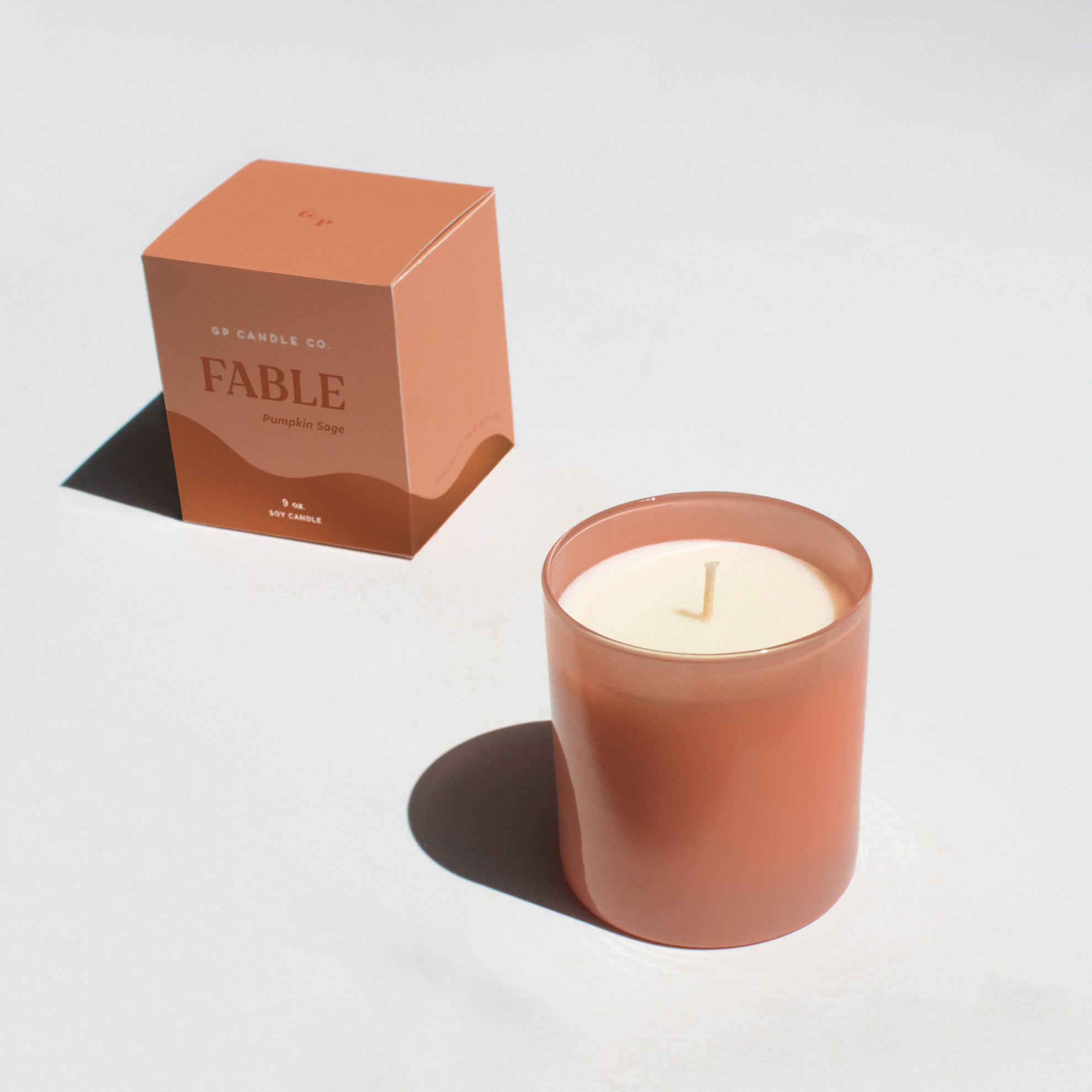 Soy Candle Fable Hue Collection - Pumpkin Sage 9 oz.