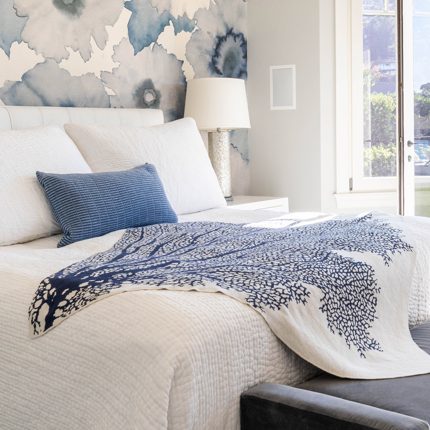 Eco-Friendly Fan Coral Throw Blanket - 60" x 50"