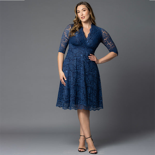 Plus Size Mademoiselle Lace Cocktail Dress