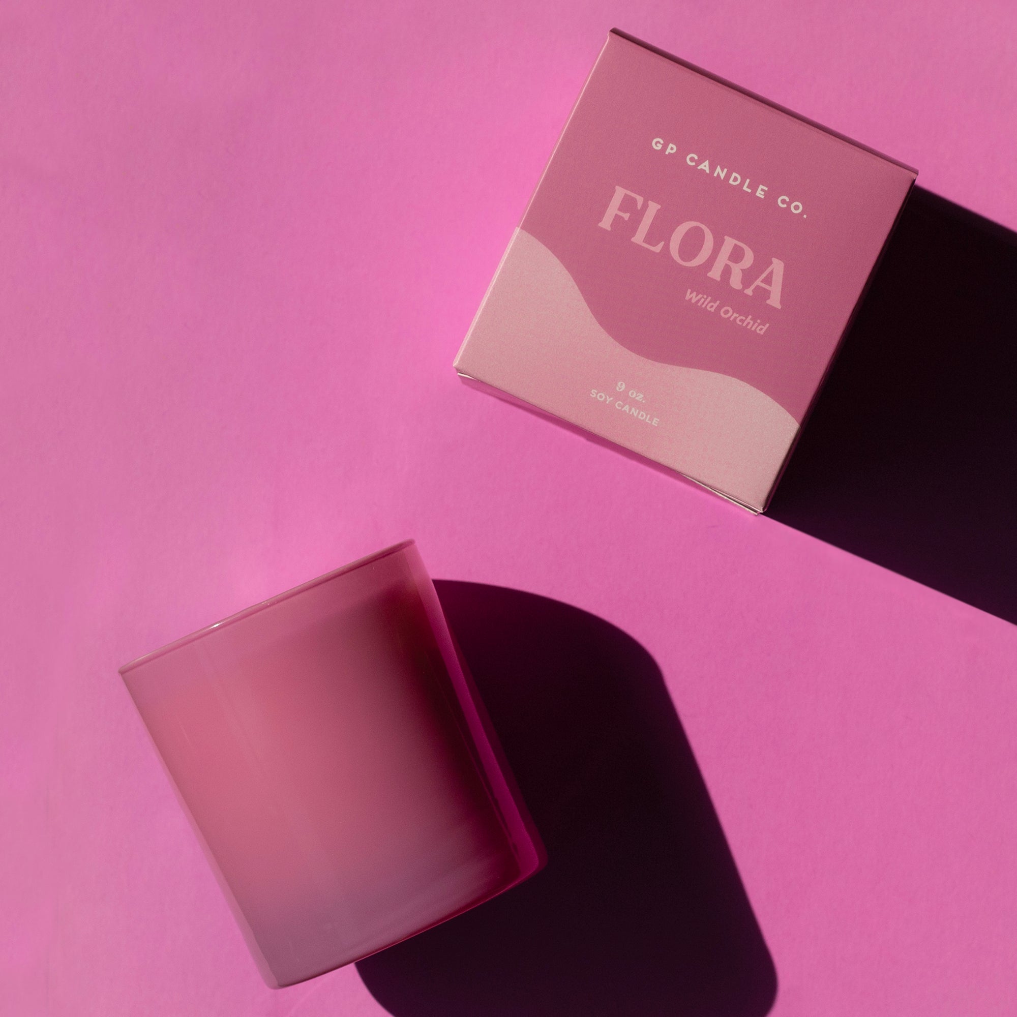 Flora 9 oz. Hue Soy Candle - Wild Orchid