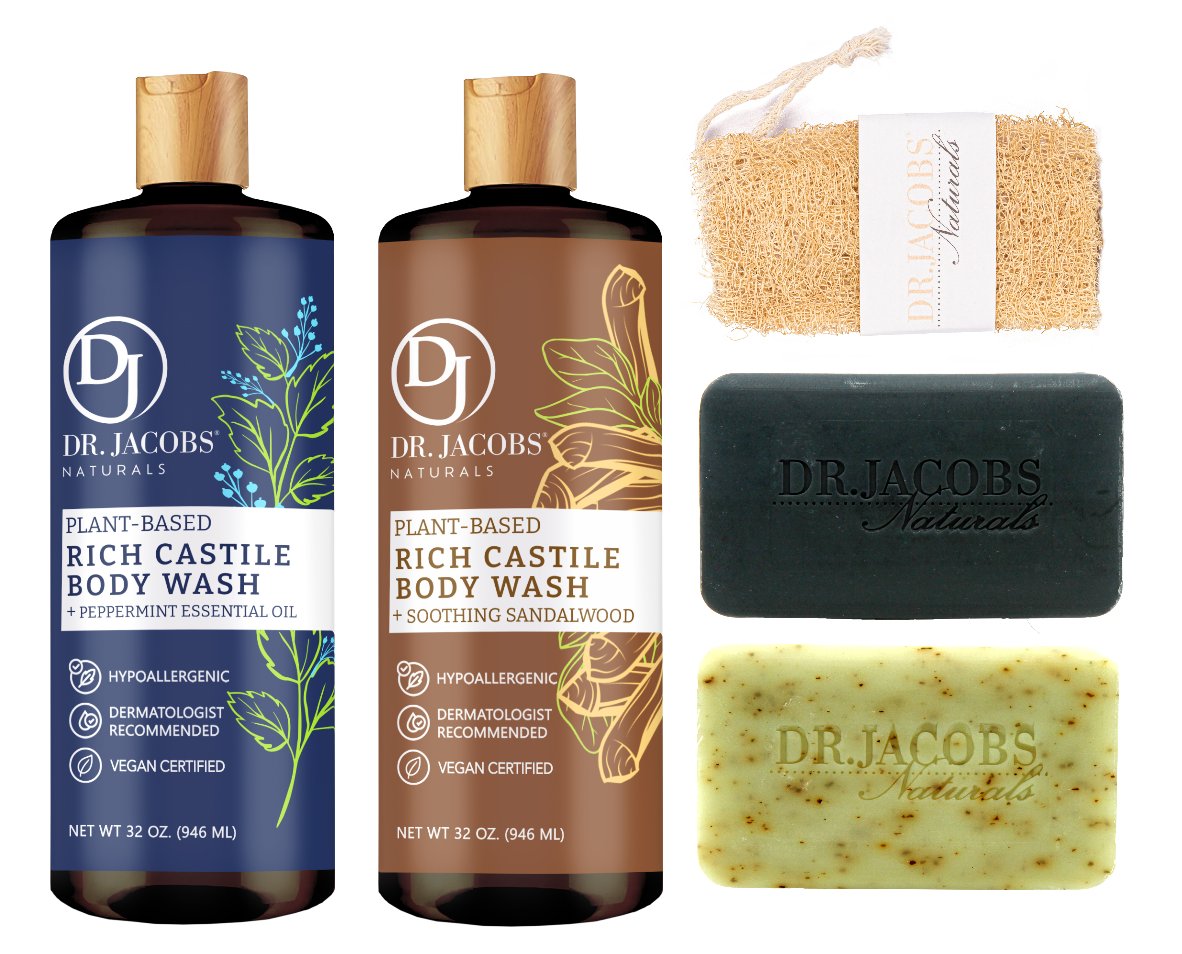 Pure Castile Soap Set For Him - Sandalwood & Peppermint