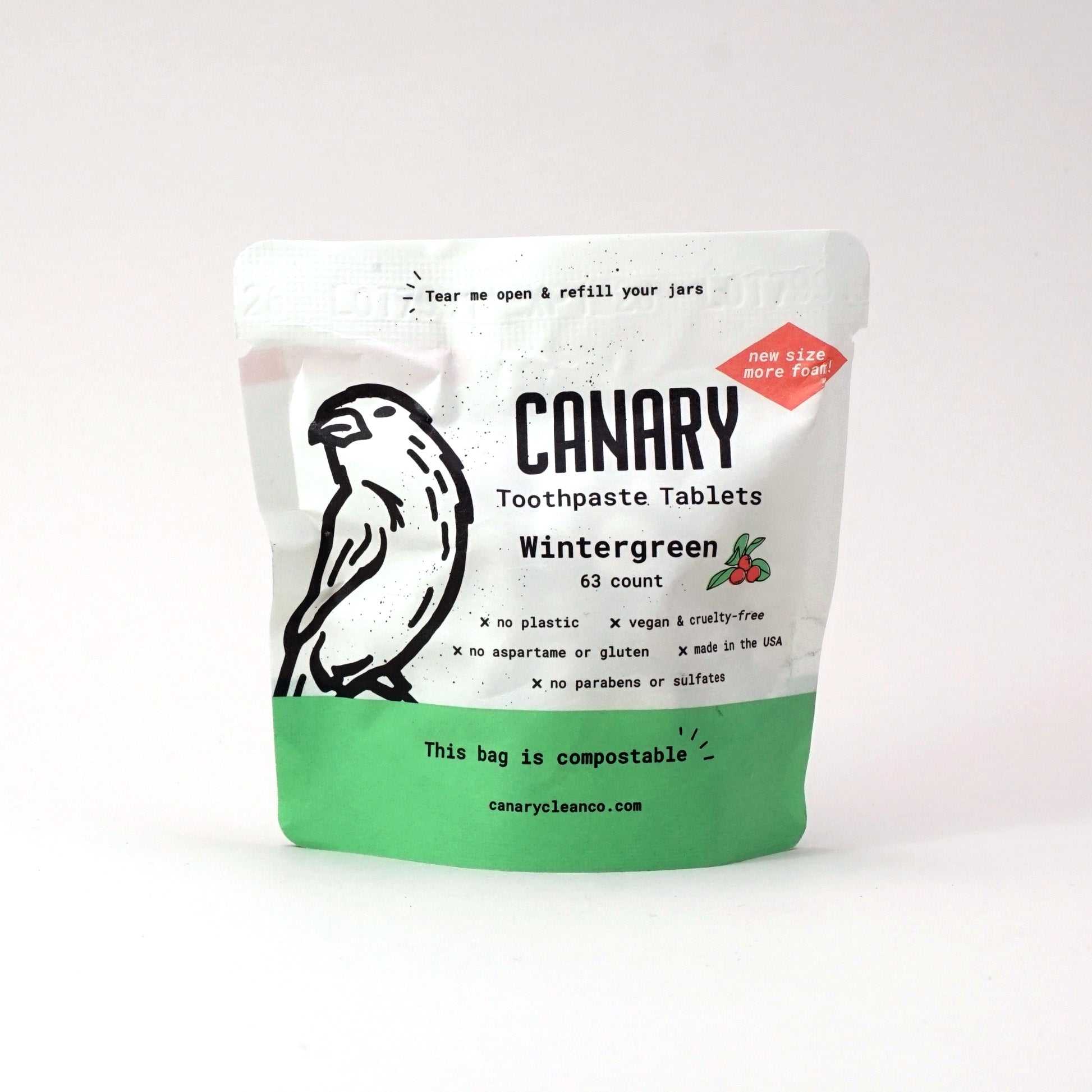 Eco-Friendly Toothpaste Tablets - Wintergreen