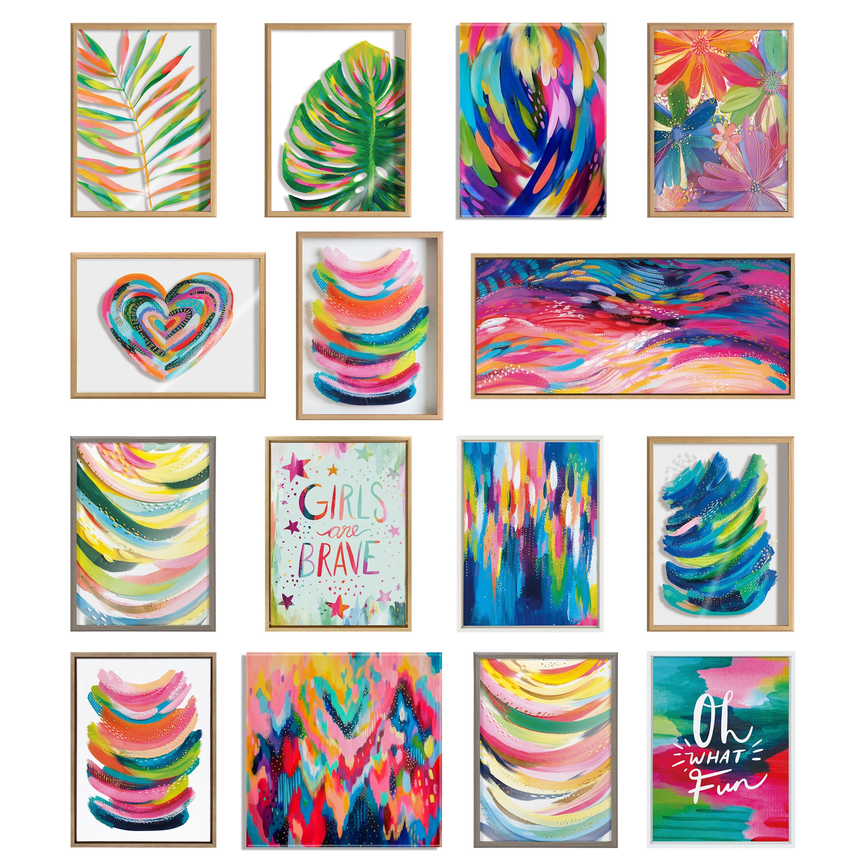 Sylvie Brushstroke 154 Framed Canvas by Jessi Raulet of Ettavee