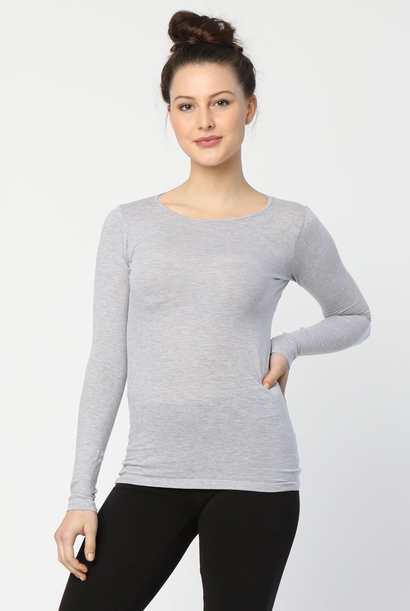 Long Sleeve Crew Neck Cotton T-Shirt
