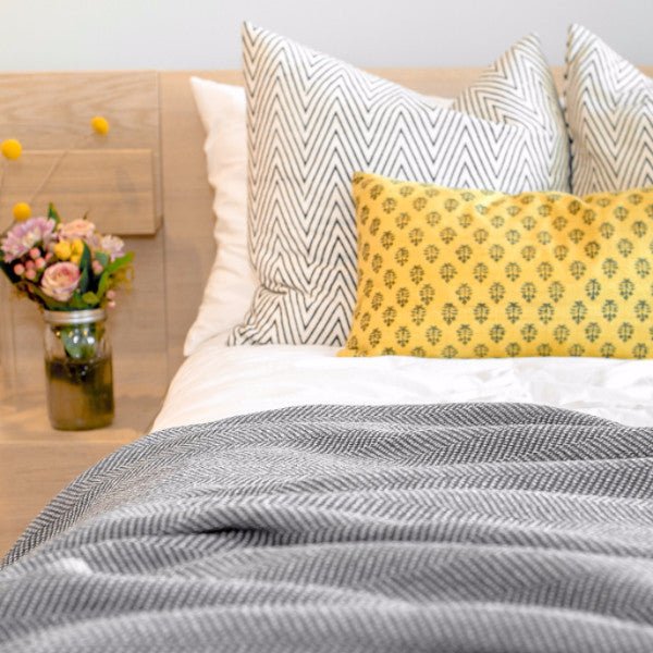 Eco-Friendly Herringbone Throw Blanket - 60" x 50"