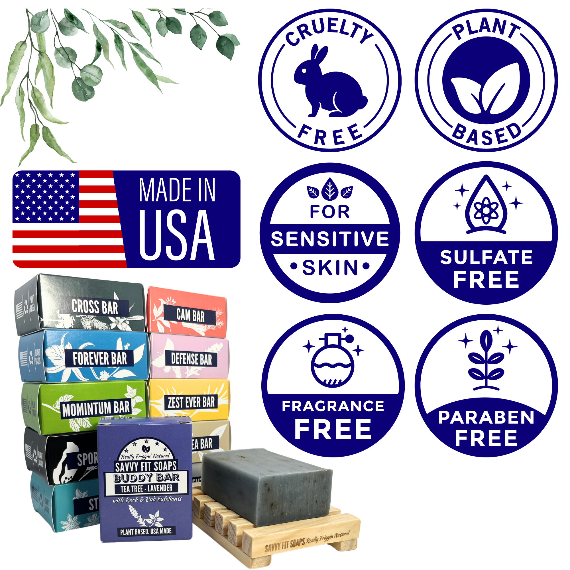 Natural Bar Soap Bundle - 12 Bars, 1 of Each Scented Bar