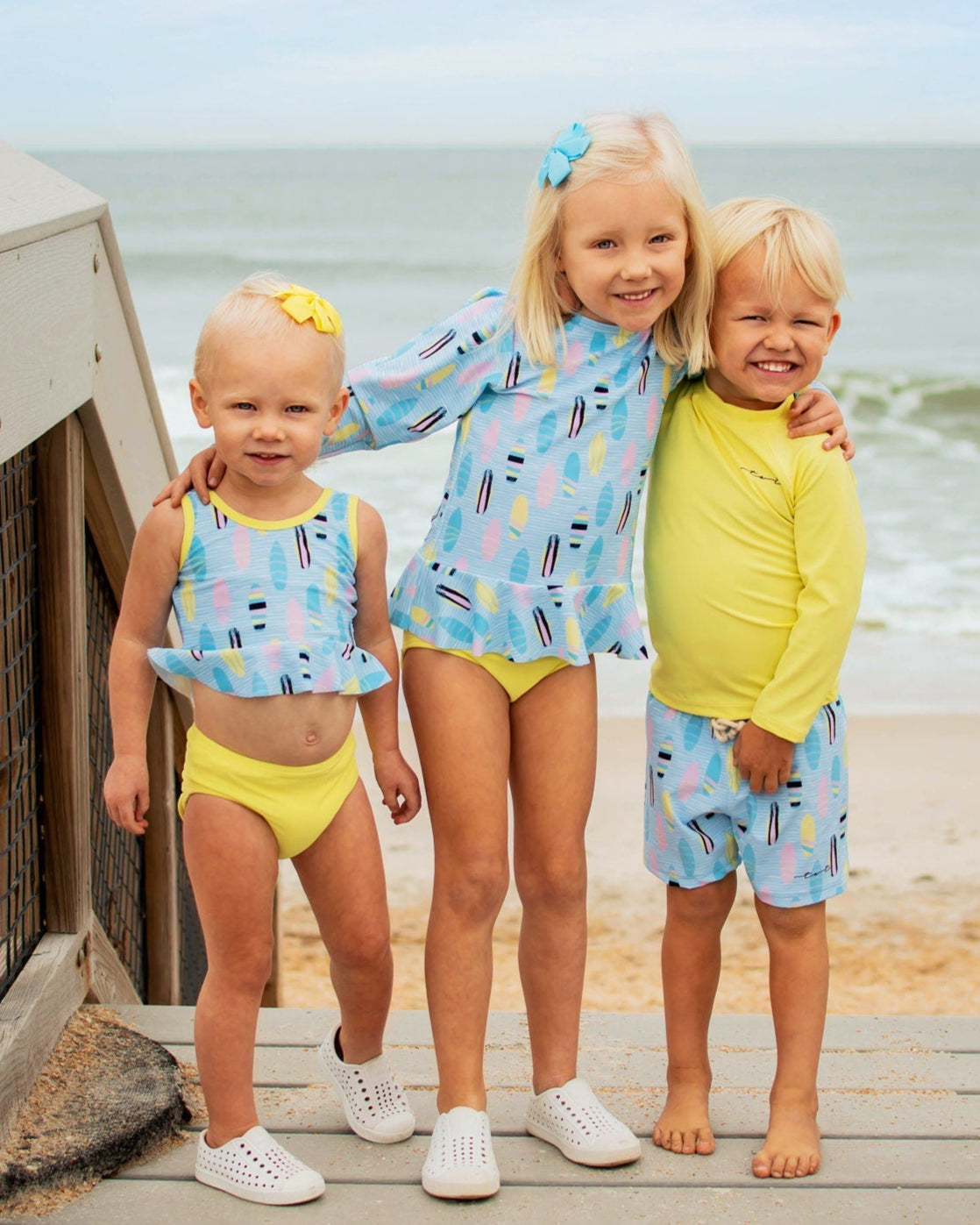 Boys Surf's Up UPF 50+ Lined Swim Trunks